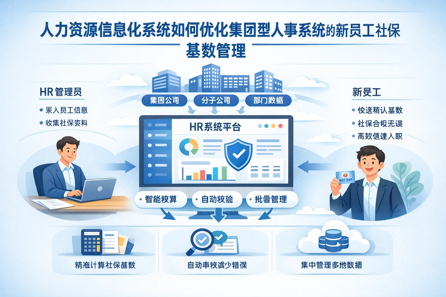 人力资源信息化系统如何优化集团型人事系统的新员工社保基数管理