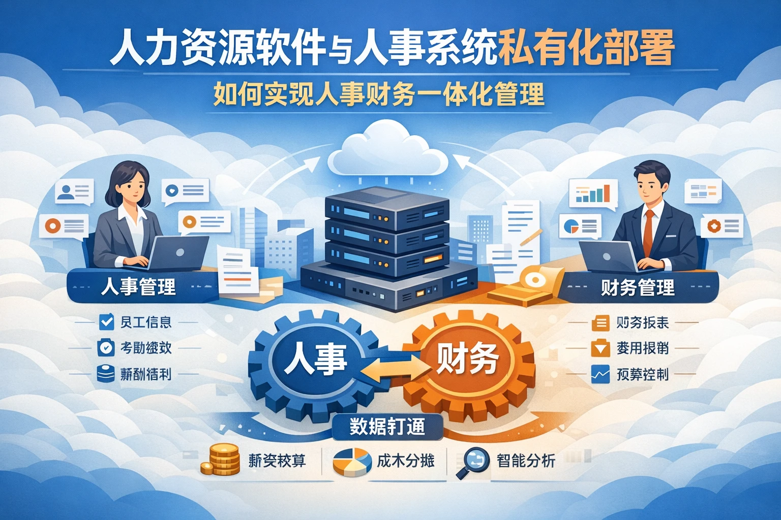 人力资源软件与人事系统私有化部署如何实现人事财务一体化管理