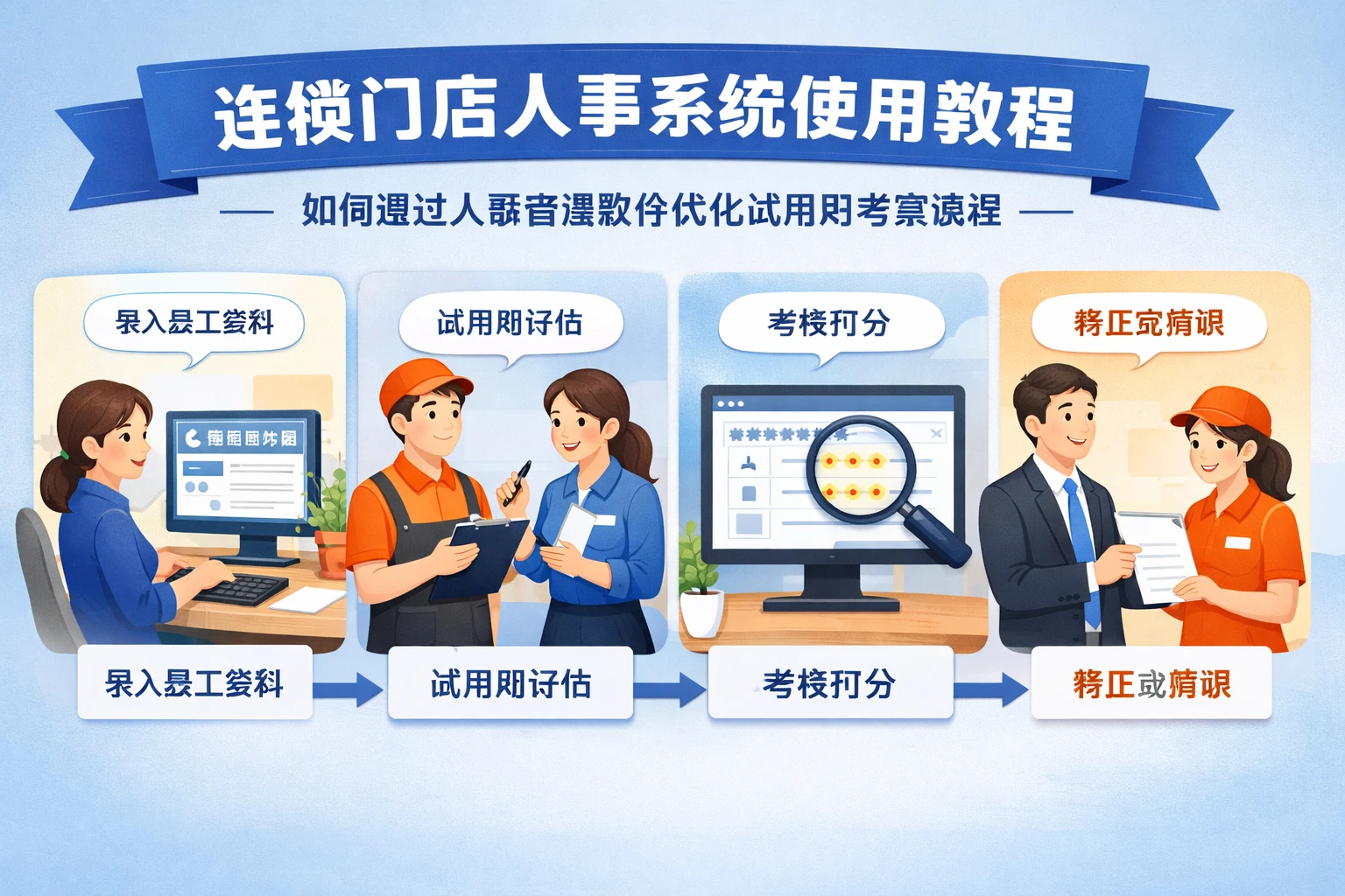 连锁门店人事系统使用教程：如何通过人事管理软件优化试用期考察流程