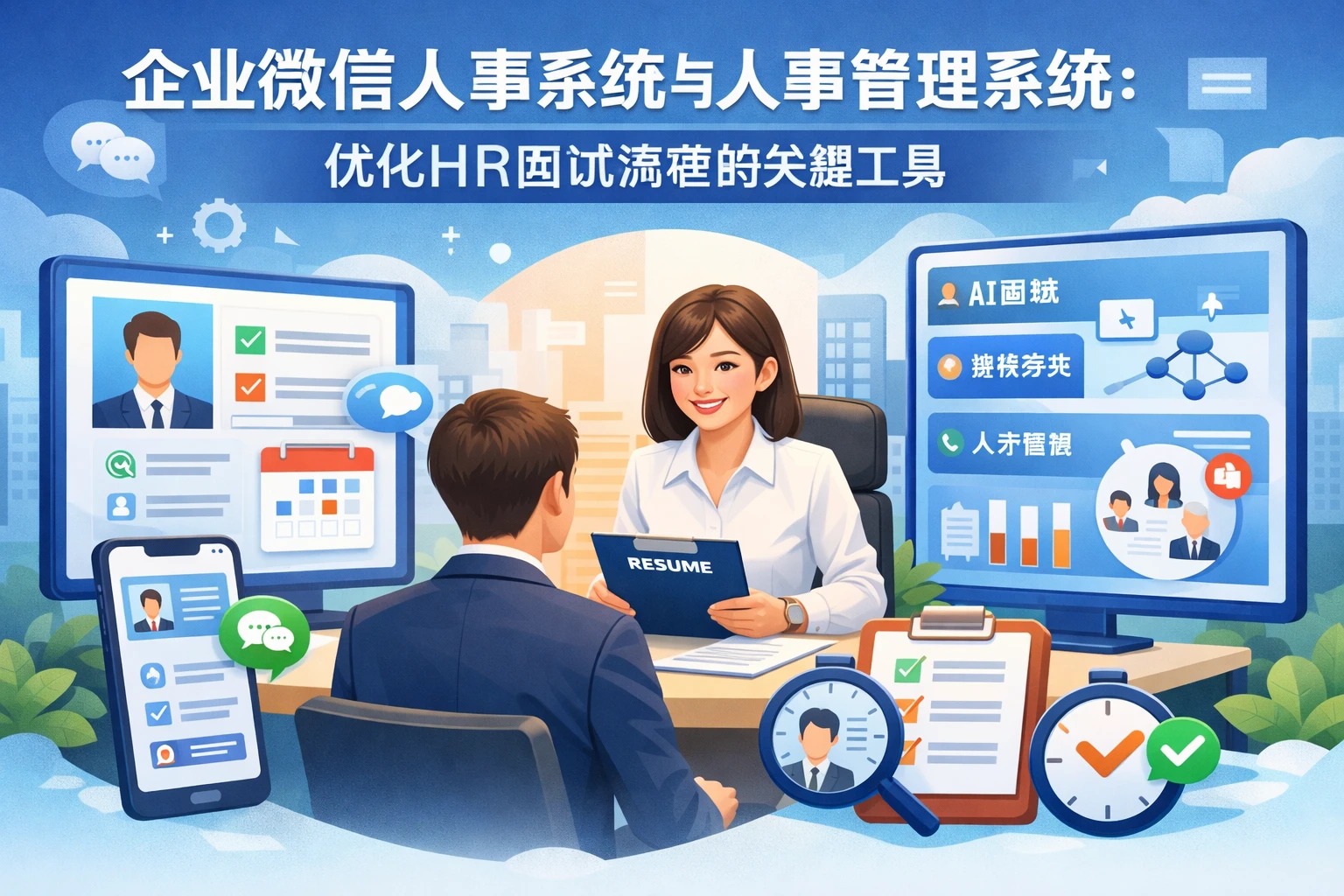 企业微信人事系统与人事管理系统:优化HR面试流程的关键工具