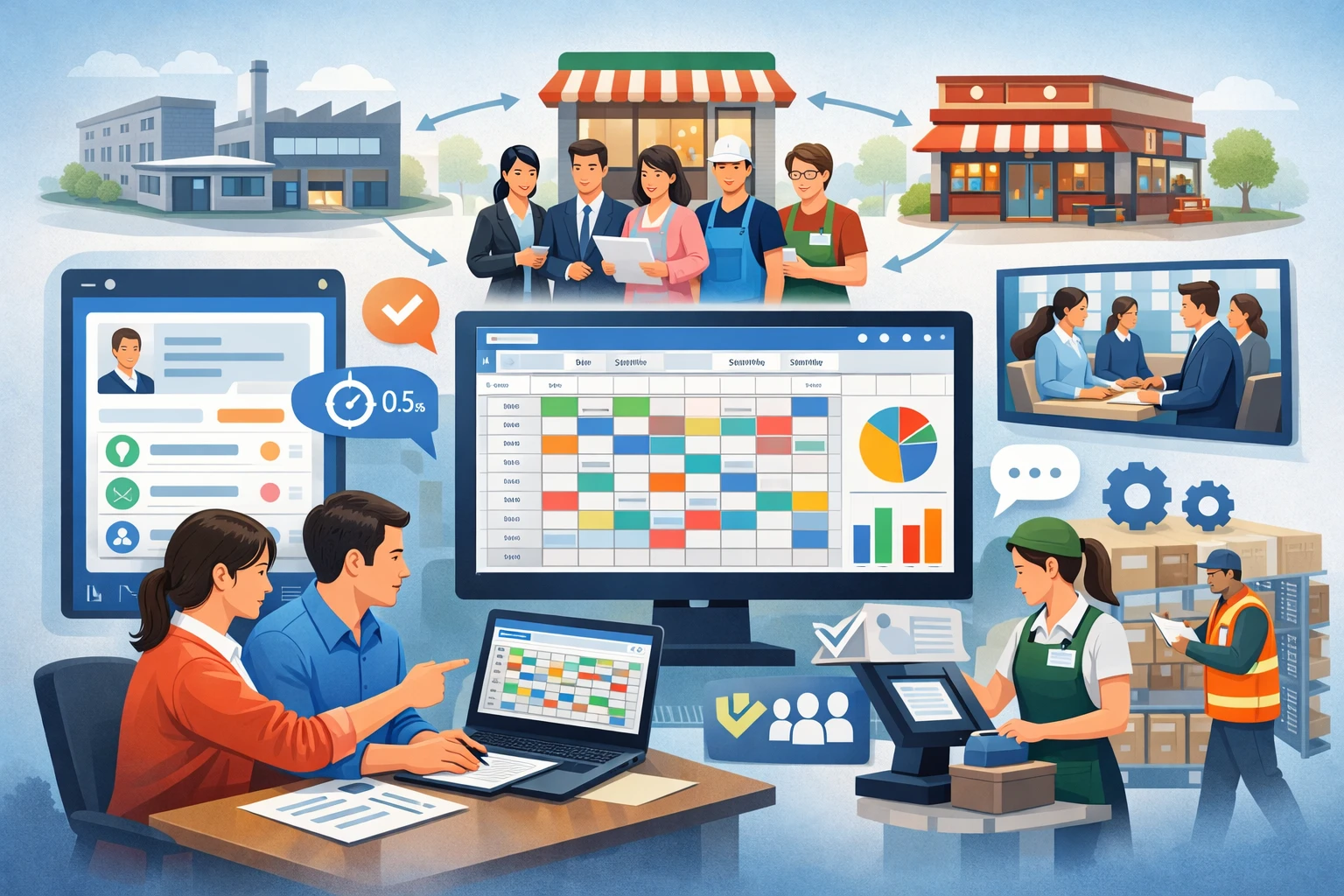 人力资源软件与连锁门店人事系统：通过考勤排班系统解决企业部门协作难题