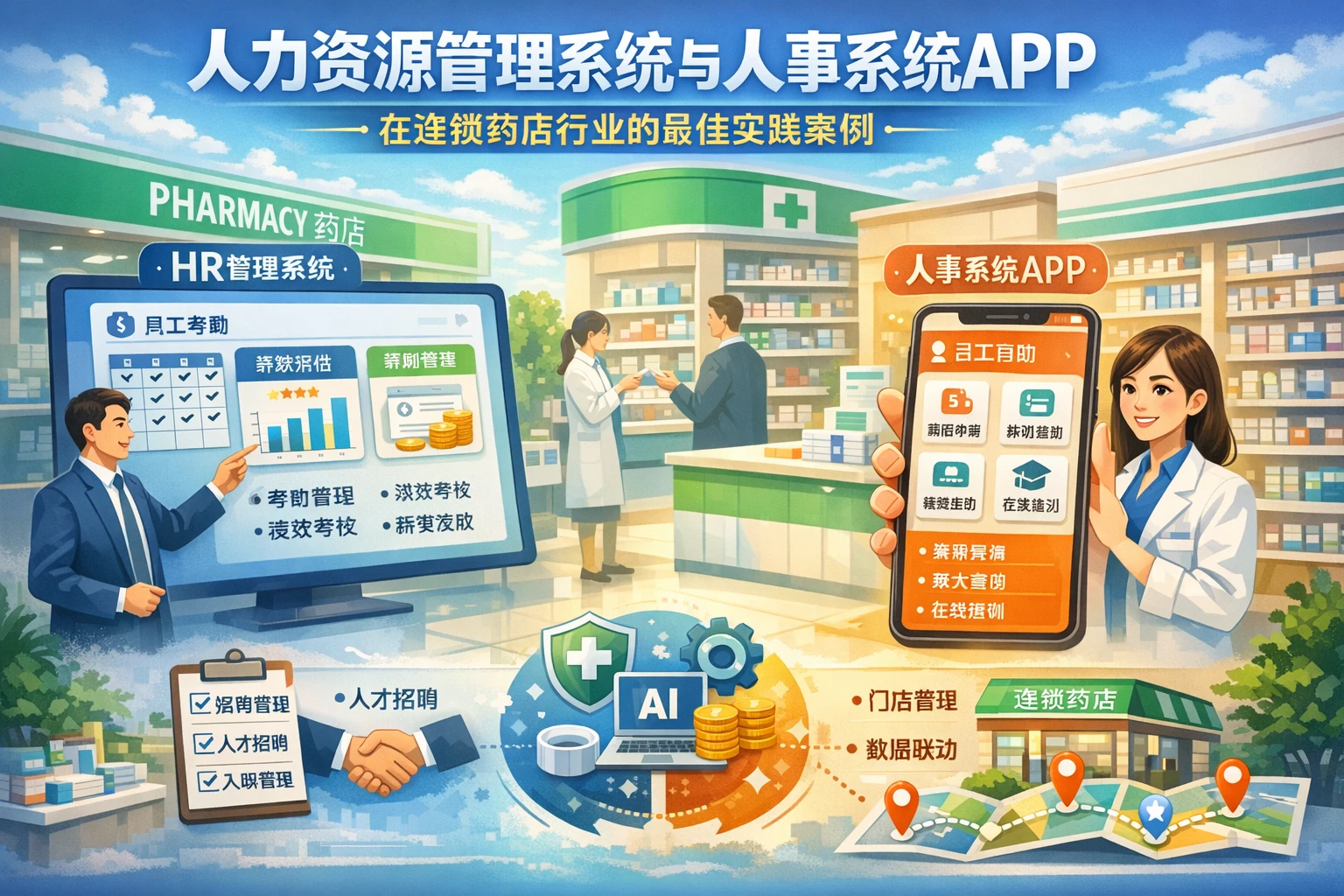 人力资源管理系统与人事系统APP在连锁药店行业的最佳实践案例