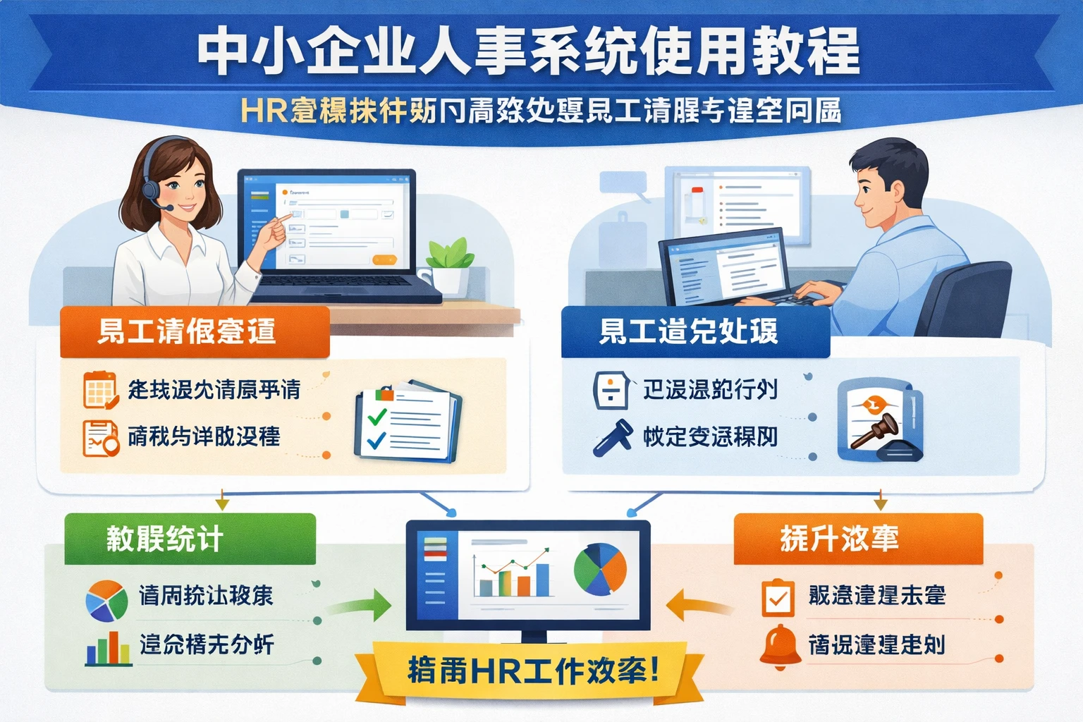 中小企业人事系统使用教程：HR管理软件如何高效处理员工请假与违纪问题