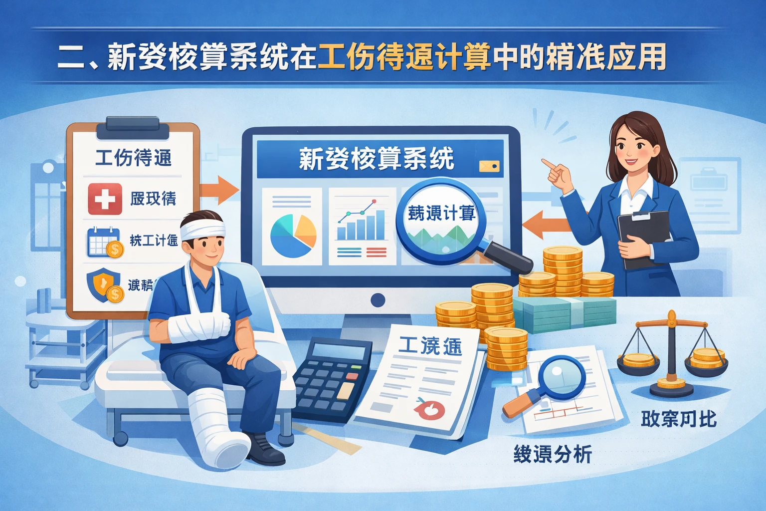 二、薪资核算系统在工伤待遇计算中的精准应用