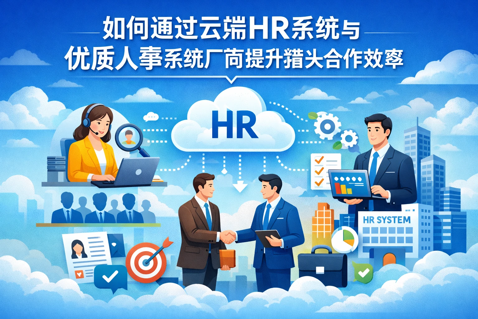 如何通过云端HR系统与优质人事系统厂商提升猎头合作效率