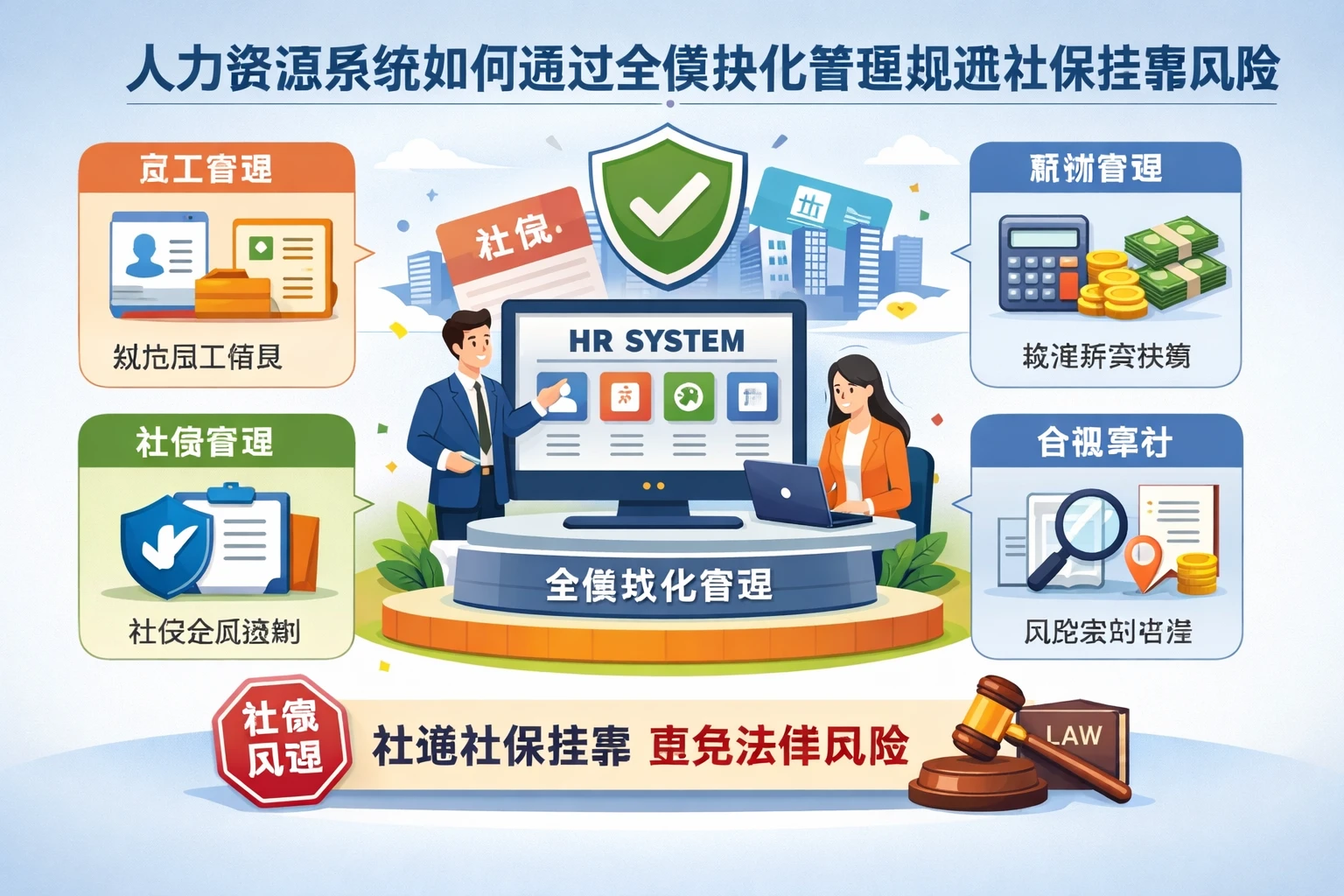 人力资源系统如何通过全模块化管理规避社保挂靠风险
