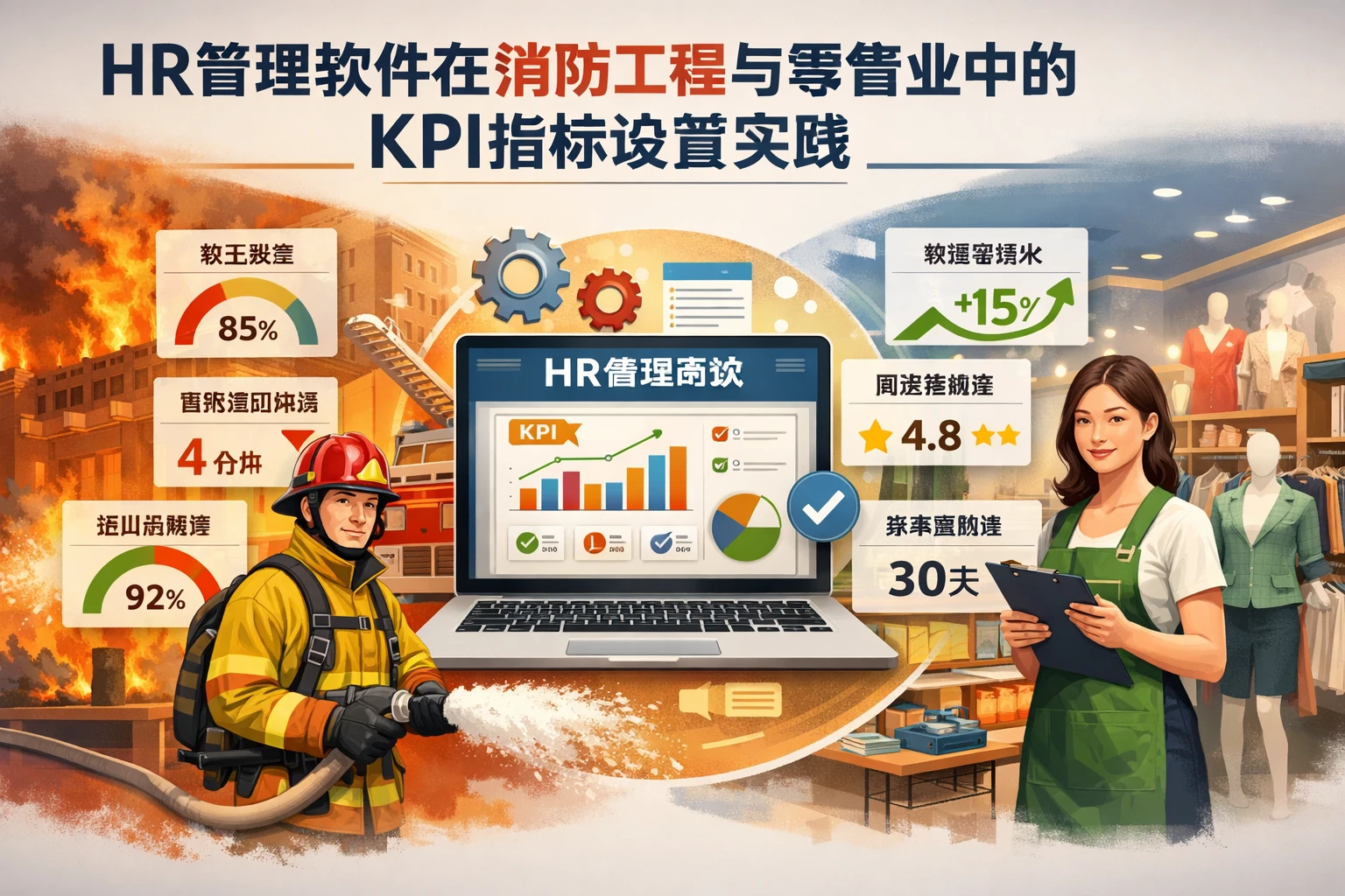HR管理软件在消防工程与零售业中的KPI指标设置实践