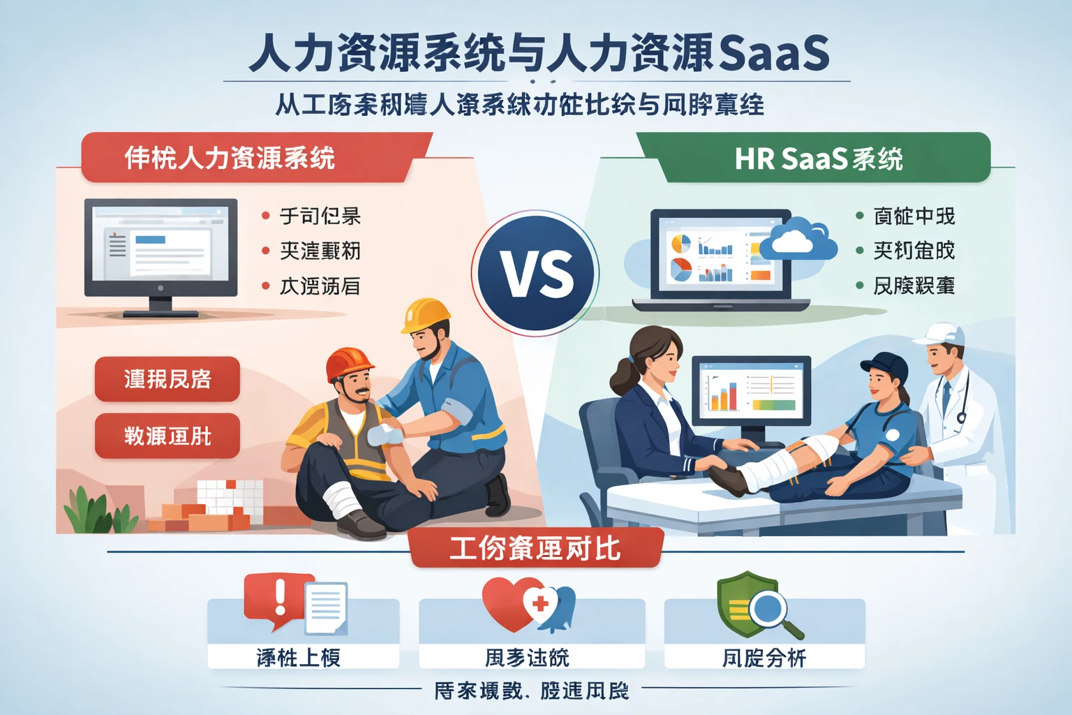 人力资源系统与人力资源SaaS：从工伤案例看人事系统功能比较与风险管控