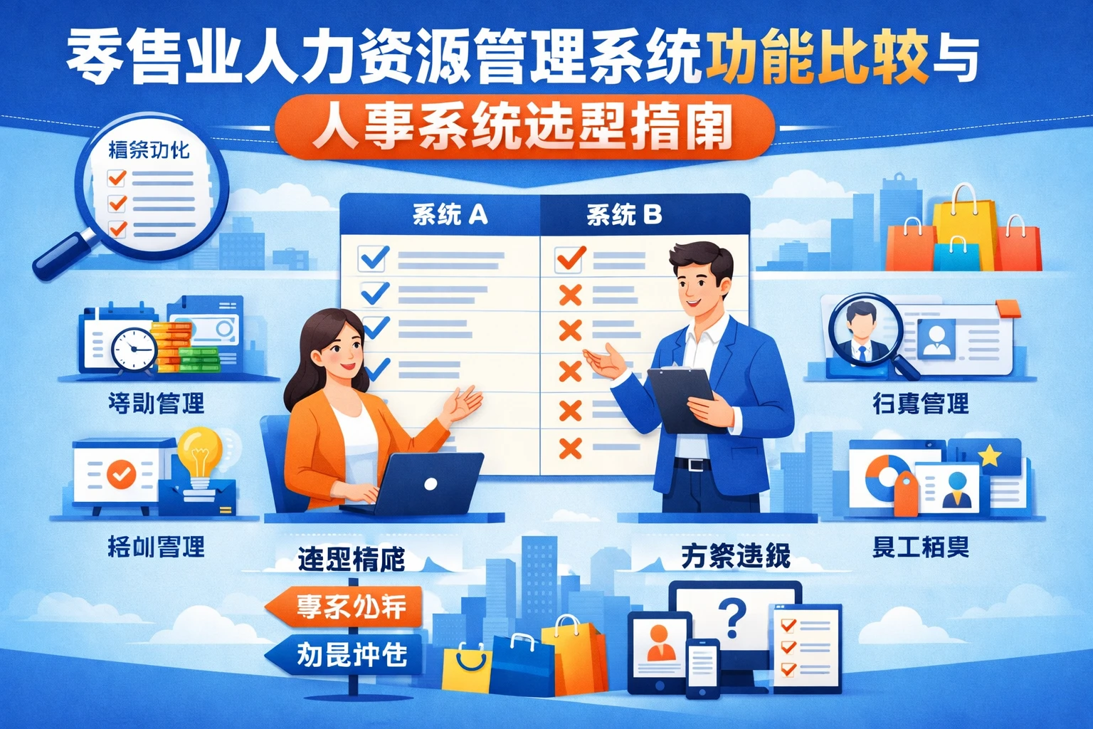 零售业人力资源管理系统功能比较与人事系统选型指南