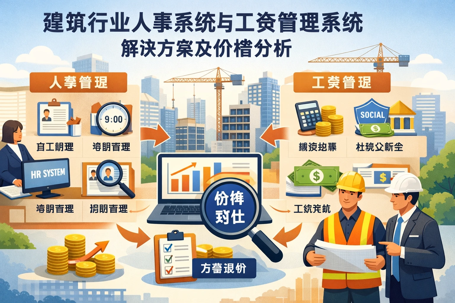 建筑行业人事系统与工资管理系统解决方案及价格分析