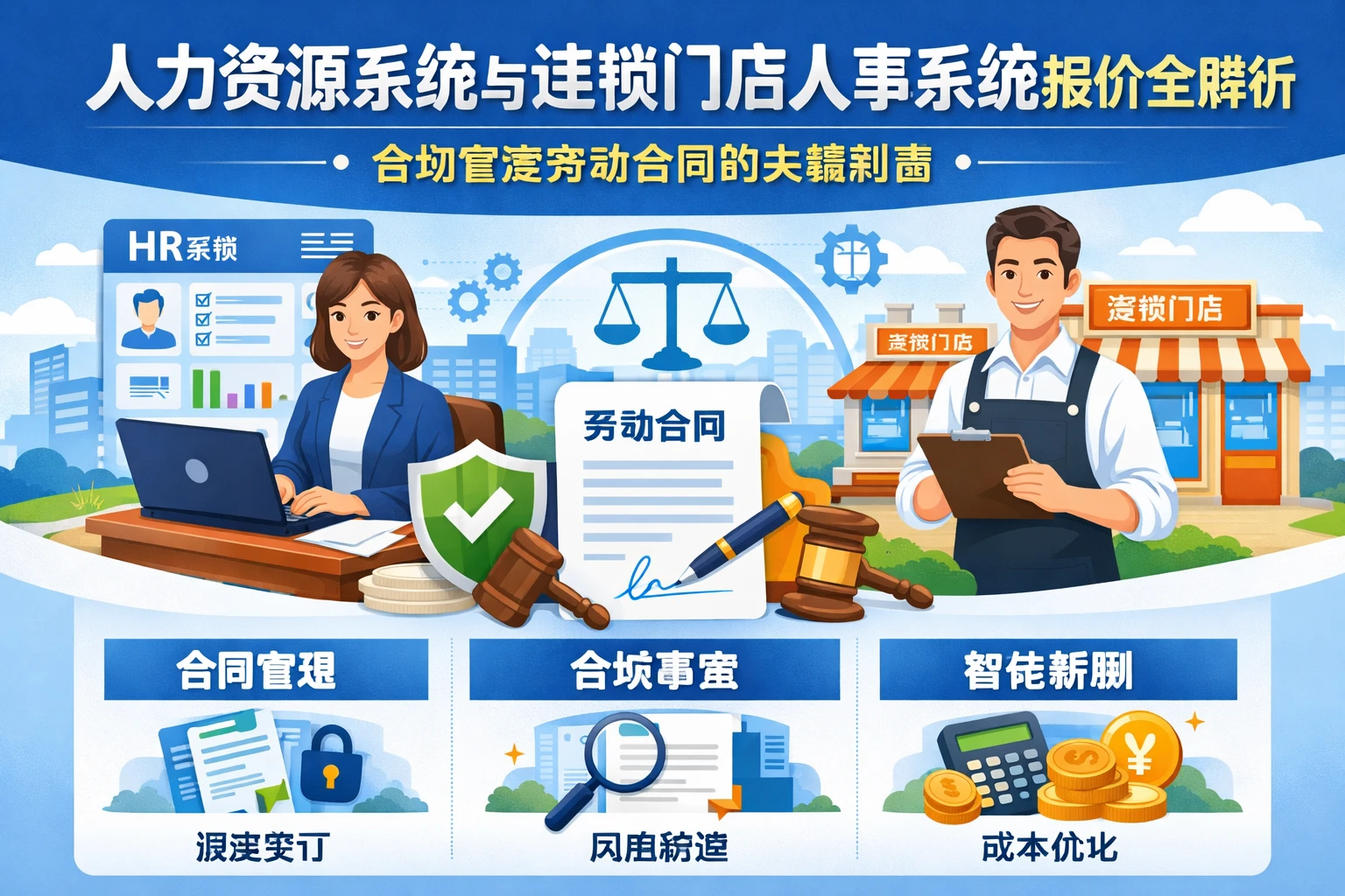 人力资源系统与连锁门店人事系统报价全解析：合规管理劳动合同的关键利器
