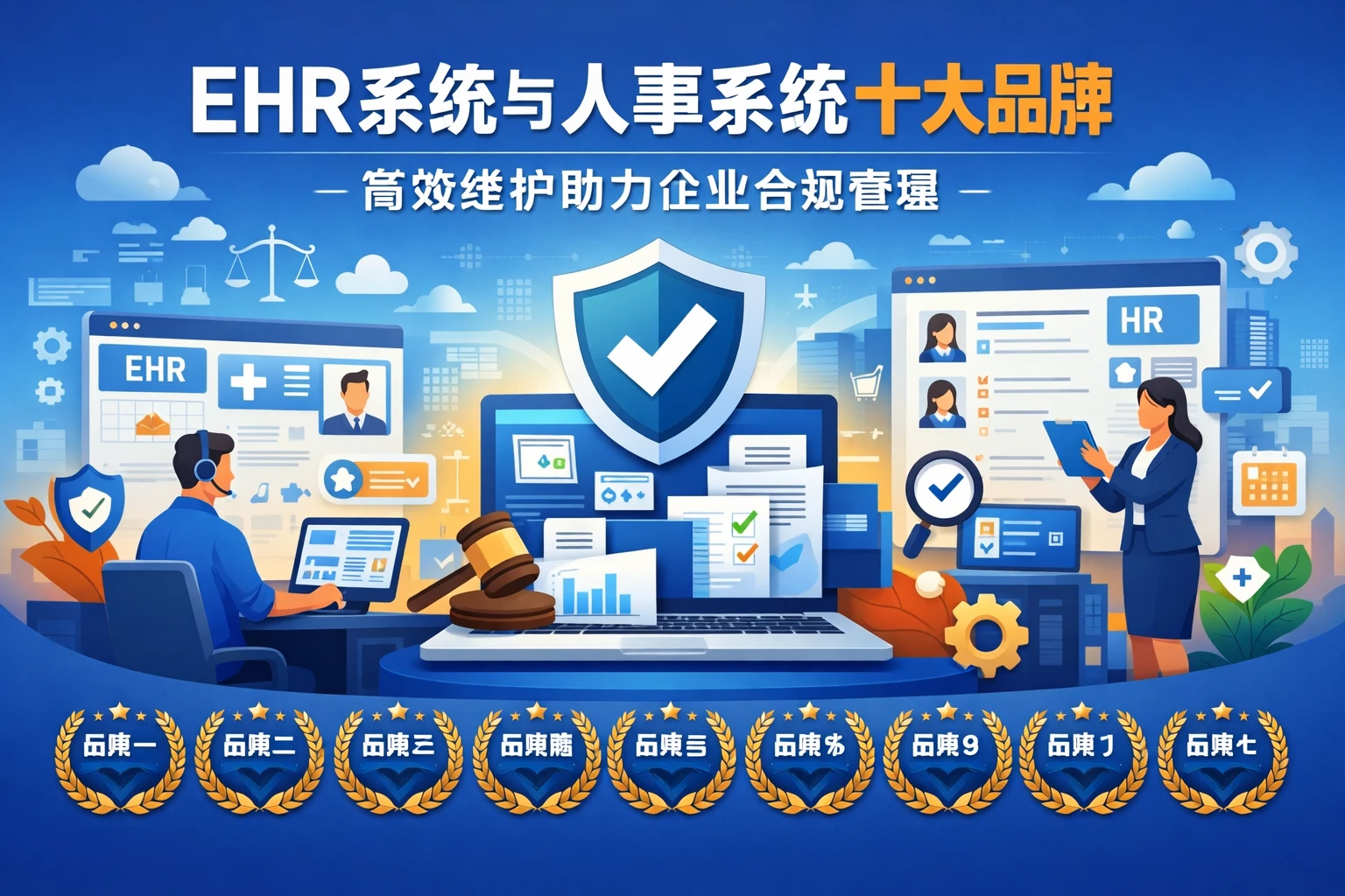 EHR系统与人事系统十大品牌：高效维护助力企业合规管理