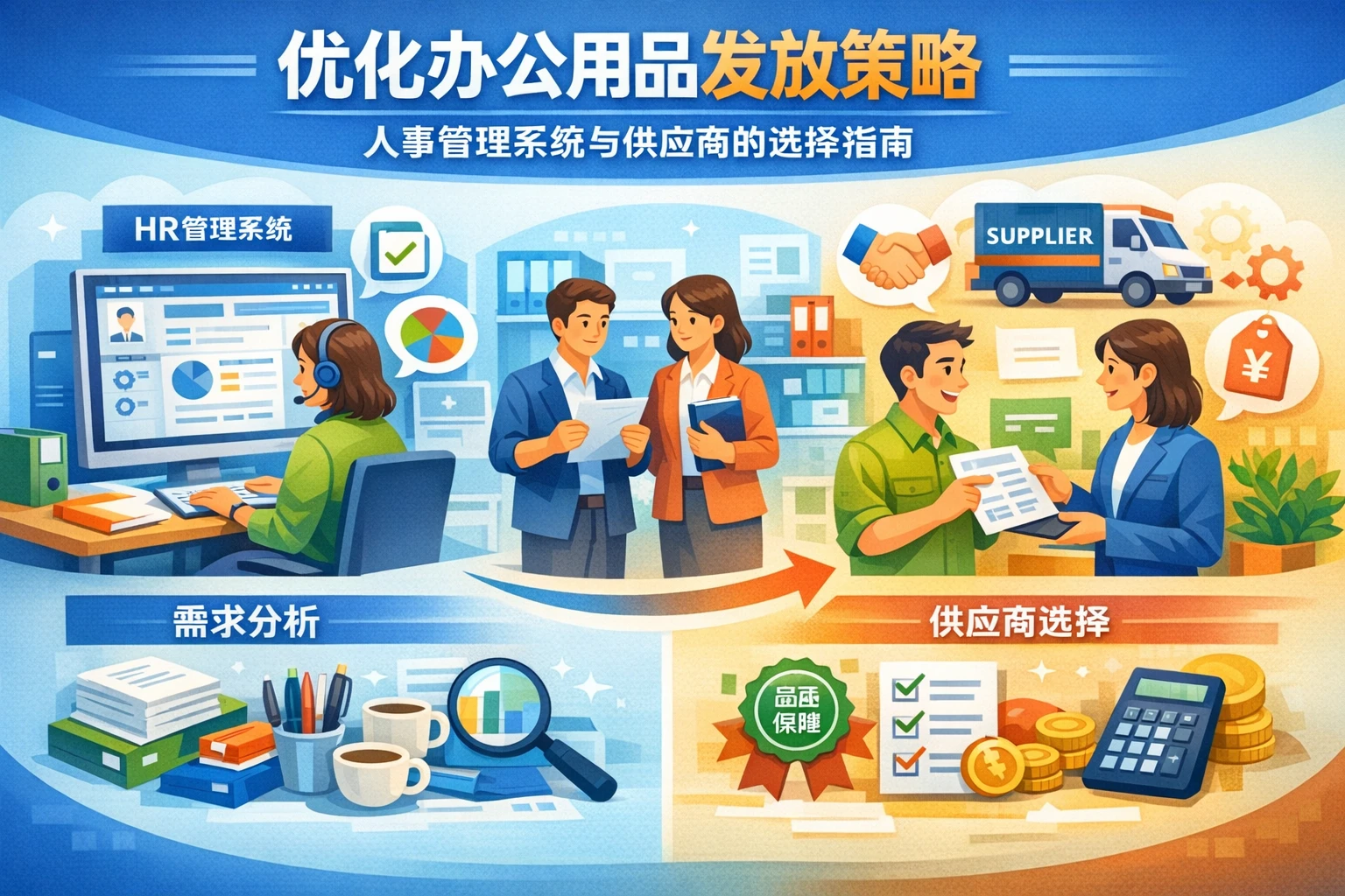 优化办公用品发放策略：人事管理系统与供应商的选择指南