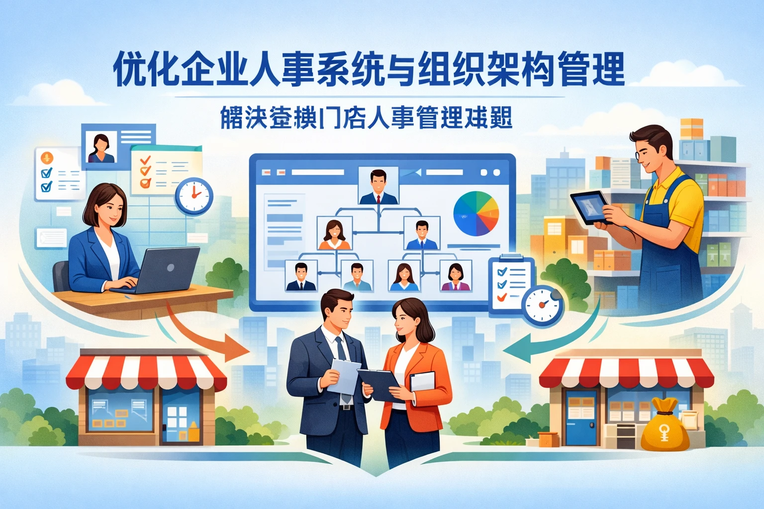 优化企业人事系统与组织架构管理，解决连锁门店人事管理难题