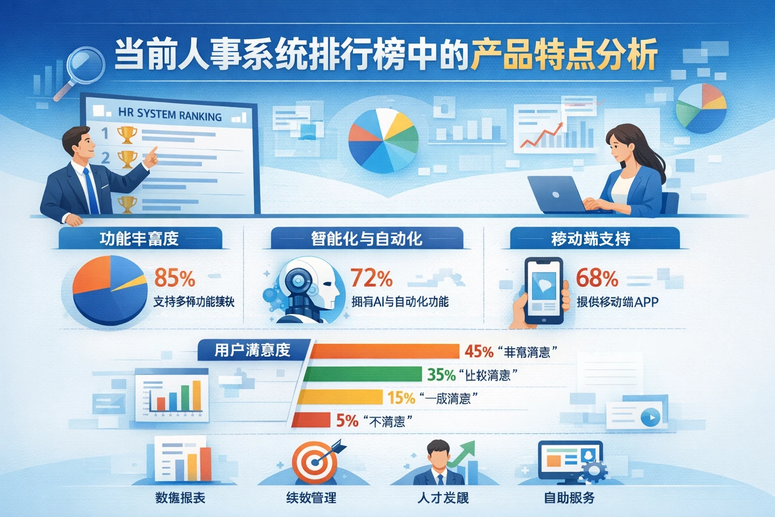当前人事系统排行榜中的产品特点分析