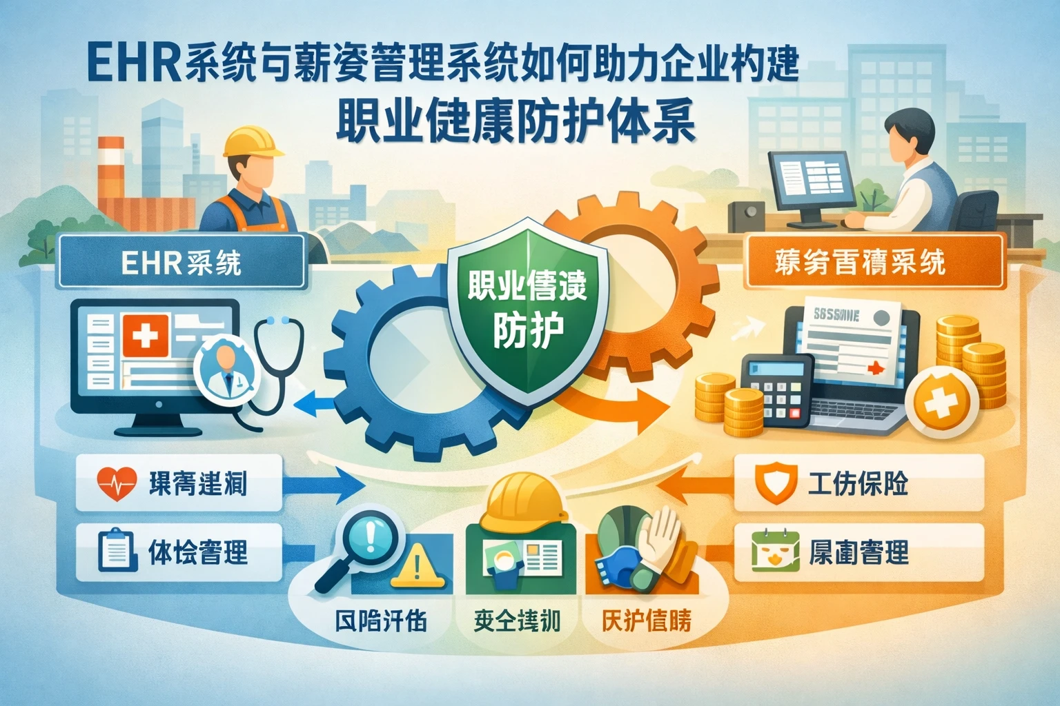 EHR系统与薪资管理系统如何助力企业构建职业健康防护体系