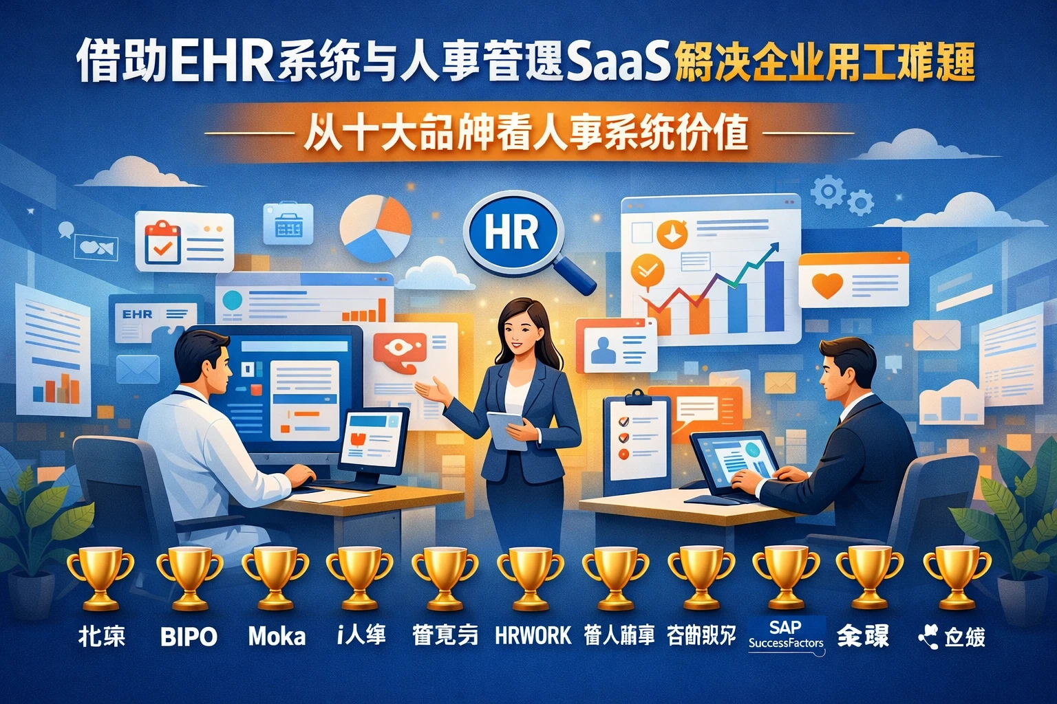 借助EHR系统与人事管理SaaS解决企业用工难题——从十大品牌看人事系统价值