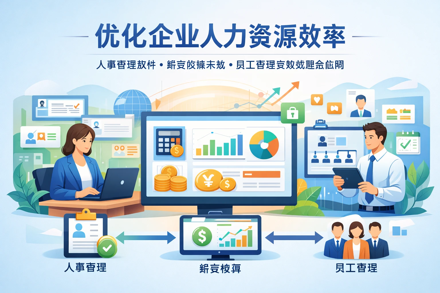 优化企业人力资源效率:人事管理软件、薪资核算系统与员工管理系统的整合应用
