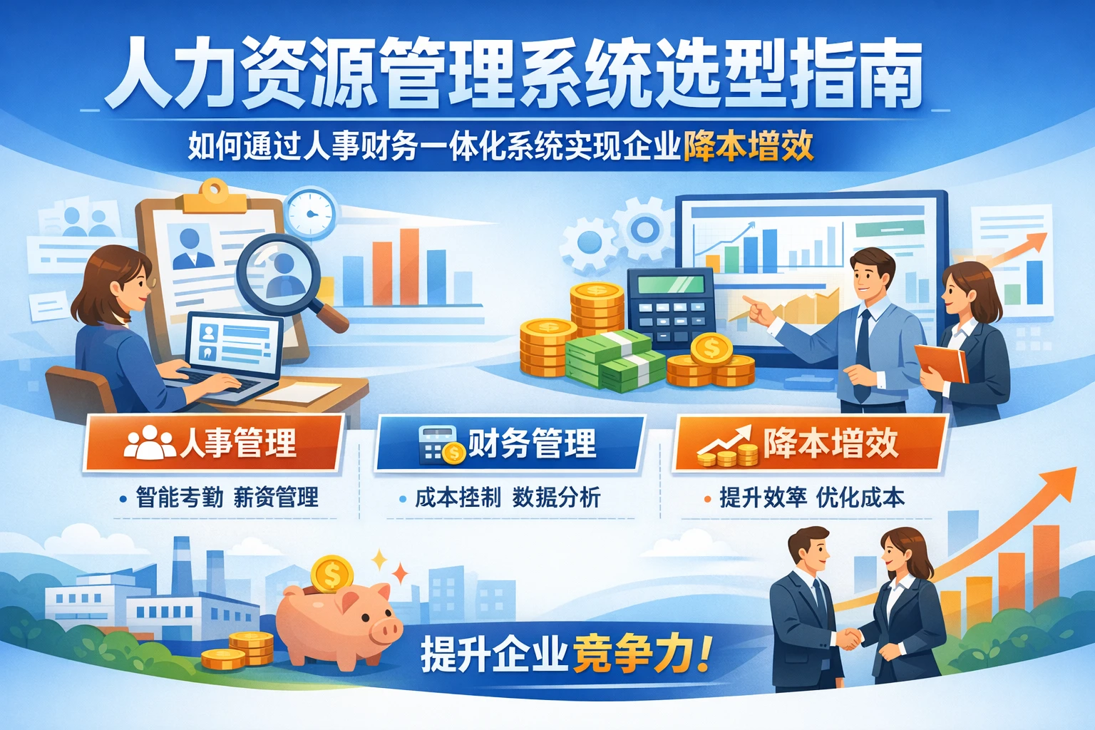 人力资源管理系统选型指南：如何通过人事财务一体化系统实现企业降本增效