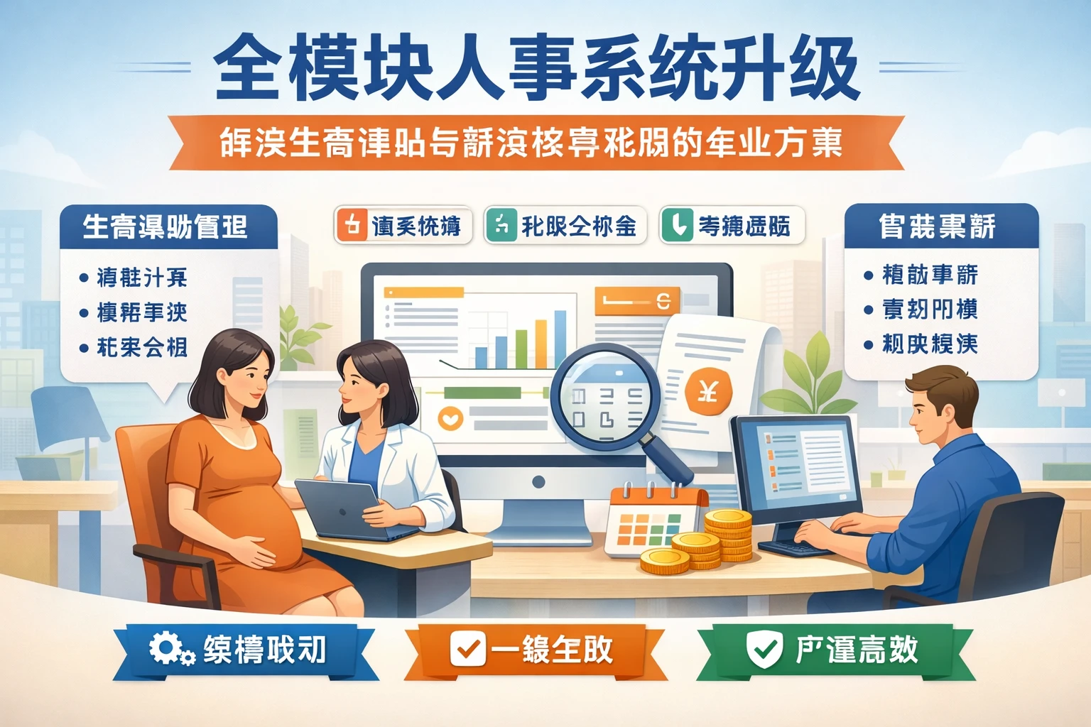 全模块人事系统升级：解决生育津贴与薪资核算难题的专业方案