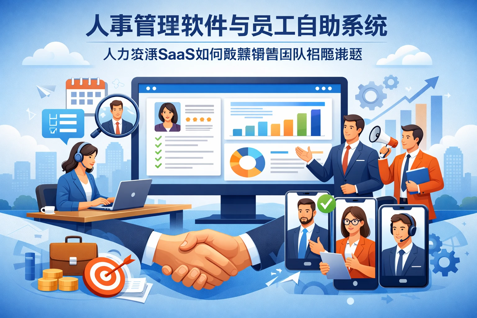 人事管理软件与员工自助系统：人力资源SaaS如何破解销售团队招聘难题