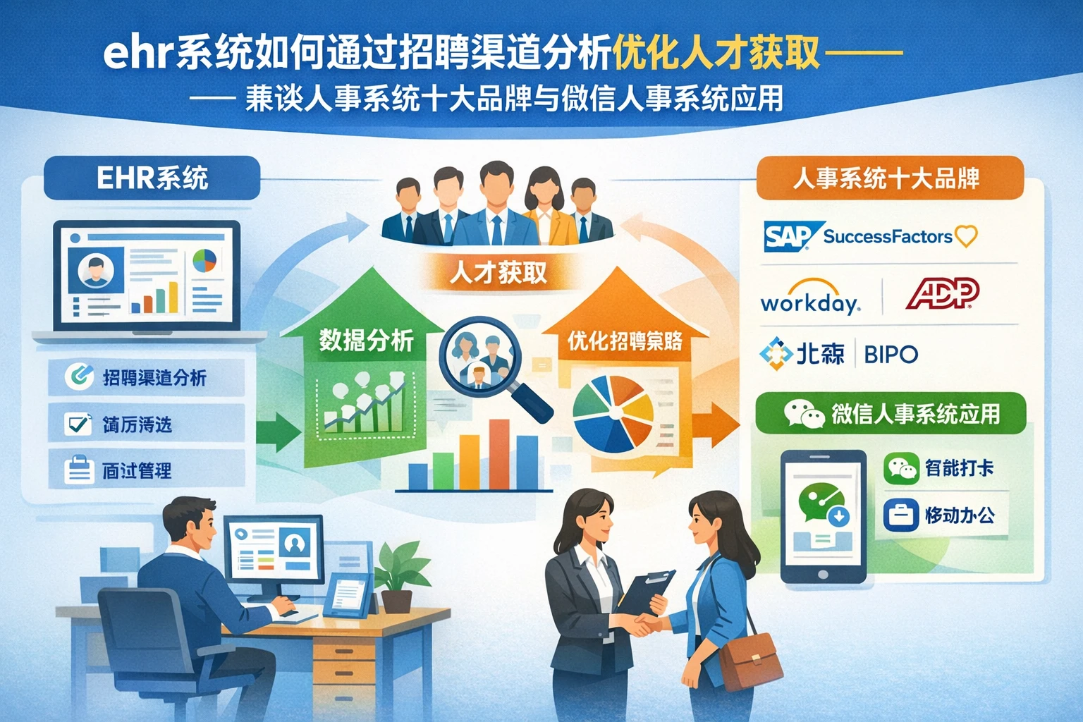 ehr系统如何通过招聘渠道分析优化人才获取——兼谈人事系统十大品牌与微信人事系统应用