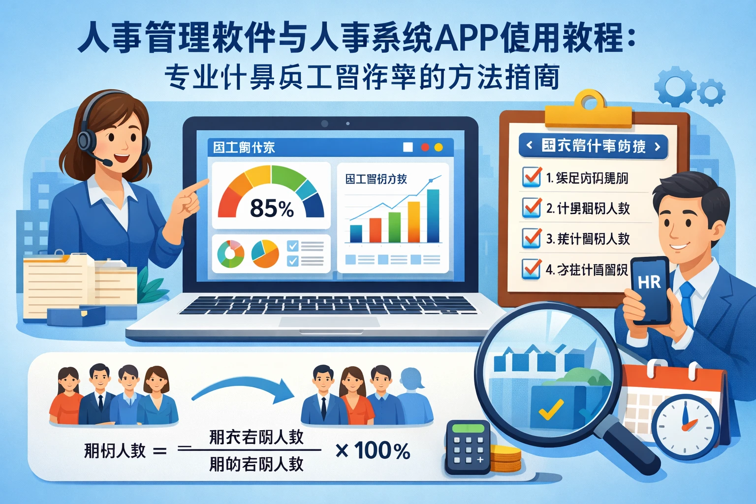 人事管理软件与人事系统APP使用教程：专业计算员工留存率的方法指南