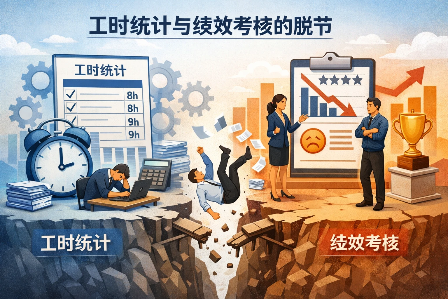 工时统计与绩效考核的脱节