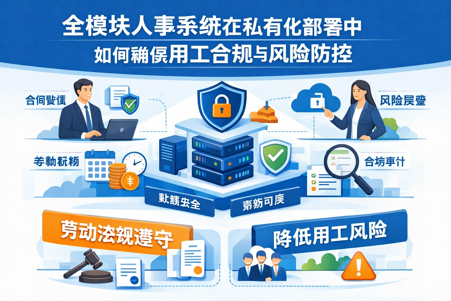 全模块人事系统在私有化部署中如何确保用工合规与风险防控