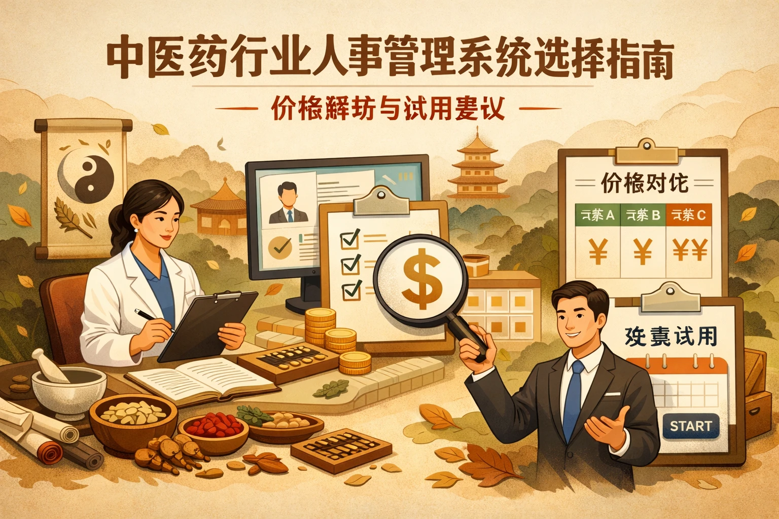 中医药行业人事管理系统选择指南：价格解析与试用建议