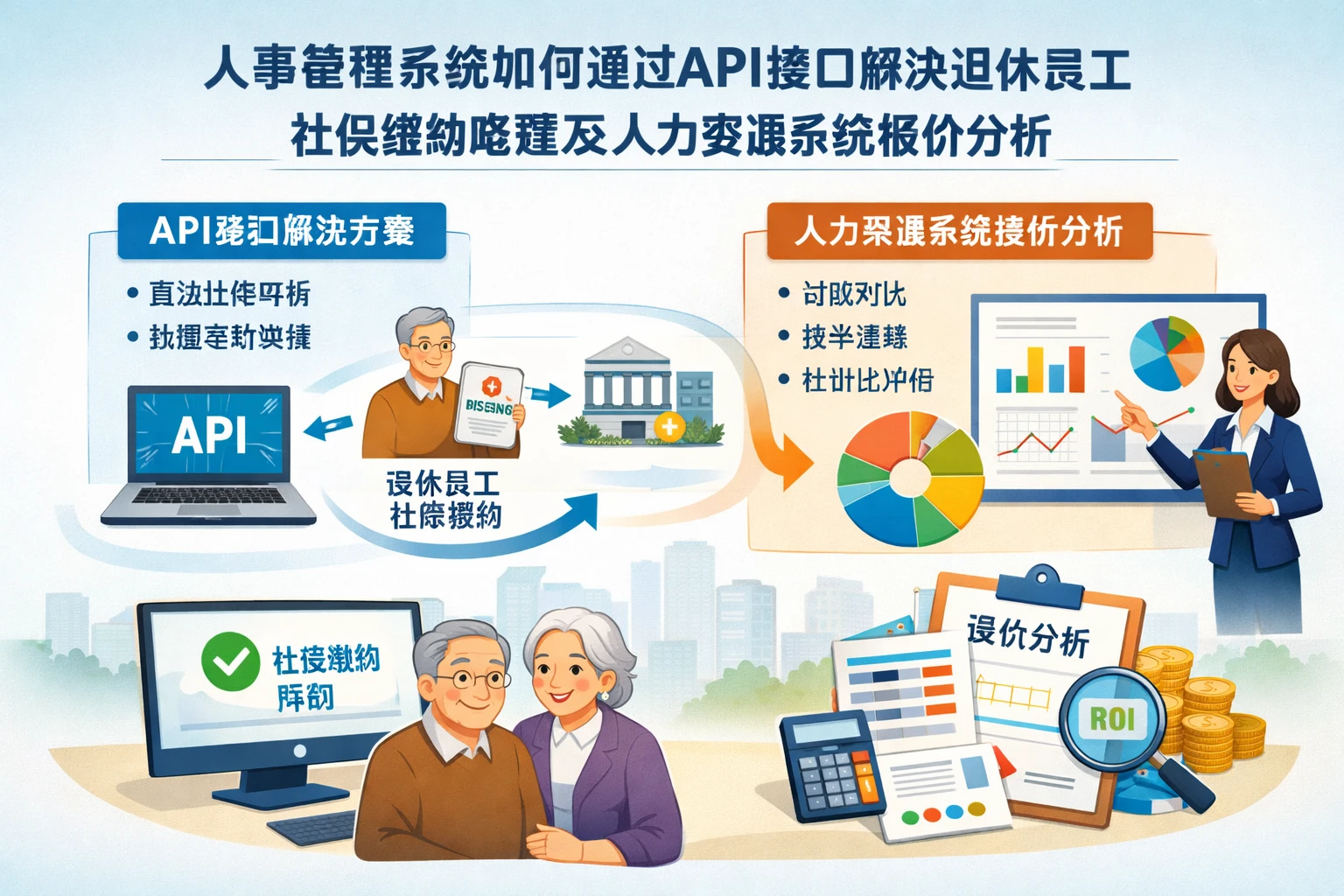 人事管理系统如何通过API接口解决退休员工社保缴纳难题及人力资源系统报价分析