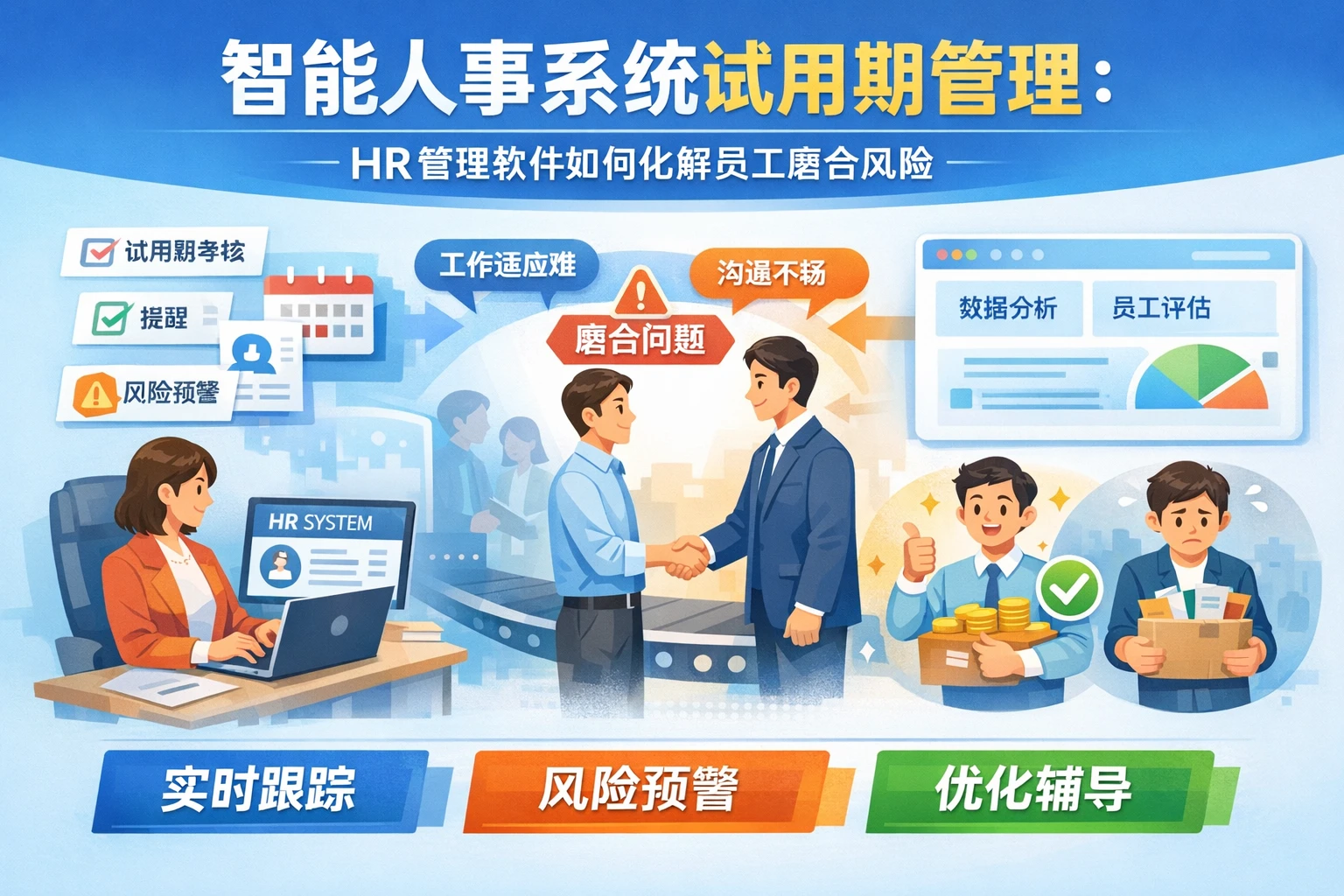 智能人事系统试用期管理：HR管理软件如何化解员工磨合风险