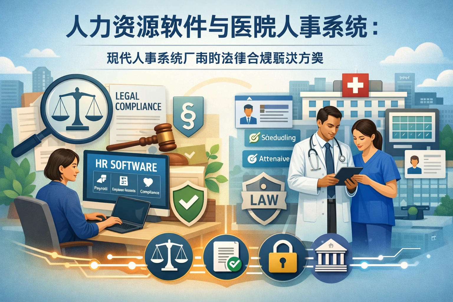 人力资源软件与医院人事系统:现代人事系统厂商的法律合规解决方案