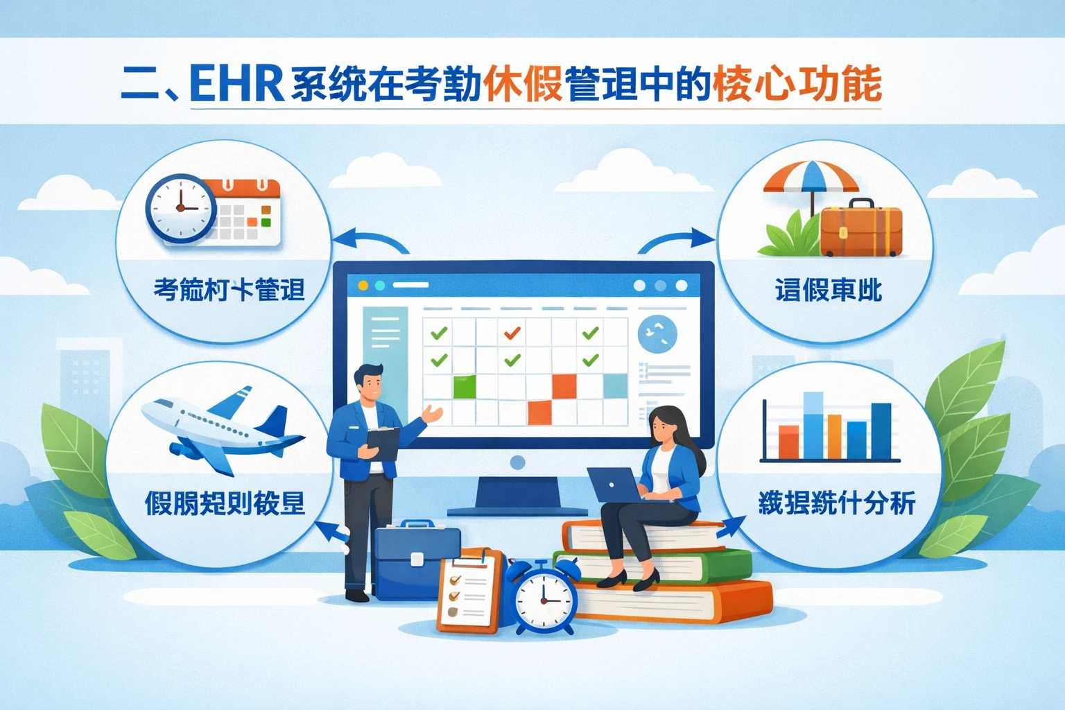 二、EHR系统在考勤休假管理中的核心功能
