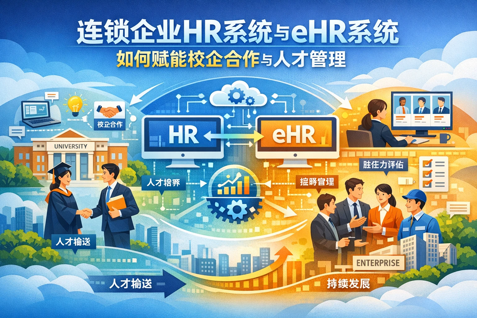 连锁企业HR系统与eHR系统如何赋能校企合作与人才管理