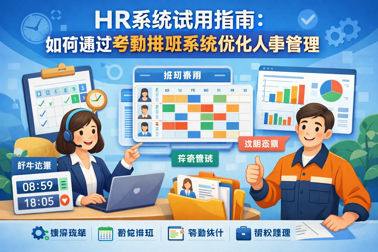 HR系统试用指南：如何通过考勤排班系统优化人事管理