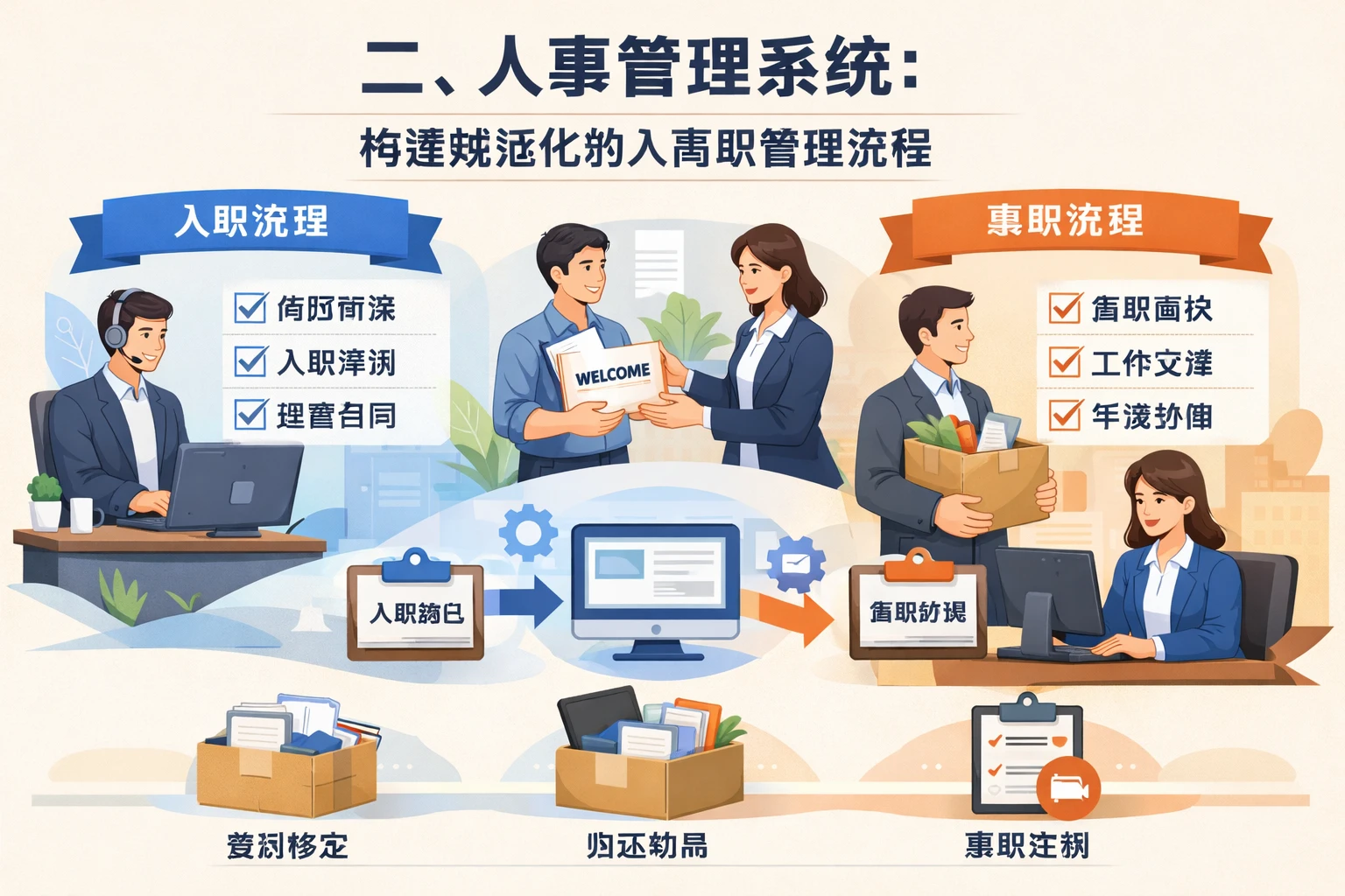 二、人事管理系统：构建规范化的入离职管理流程