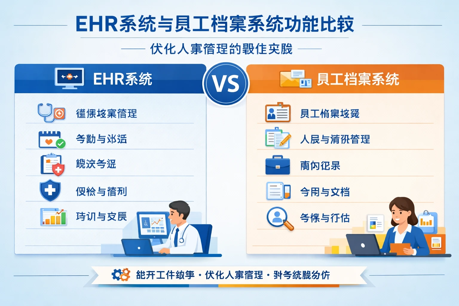 EHR系统与员工档案系统功能比较：优化人事管理的最佳实践