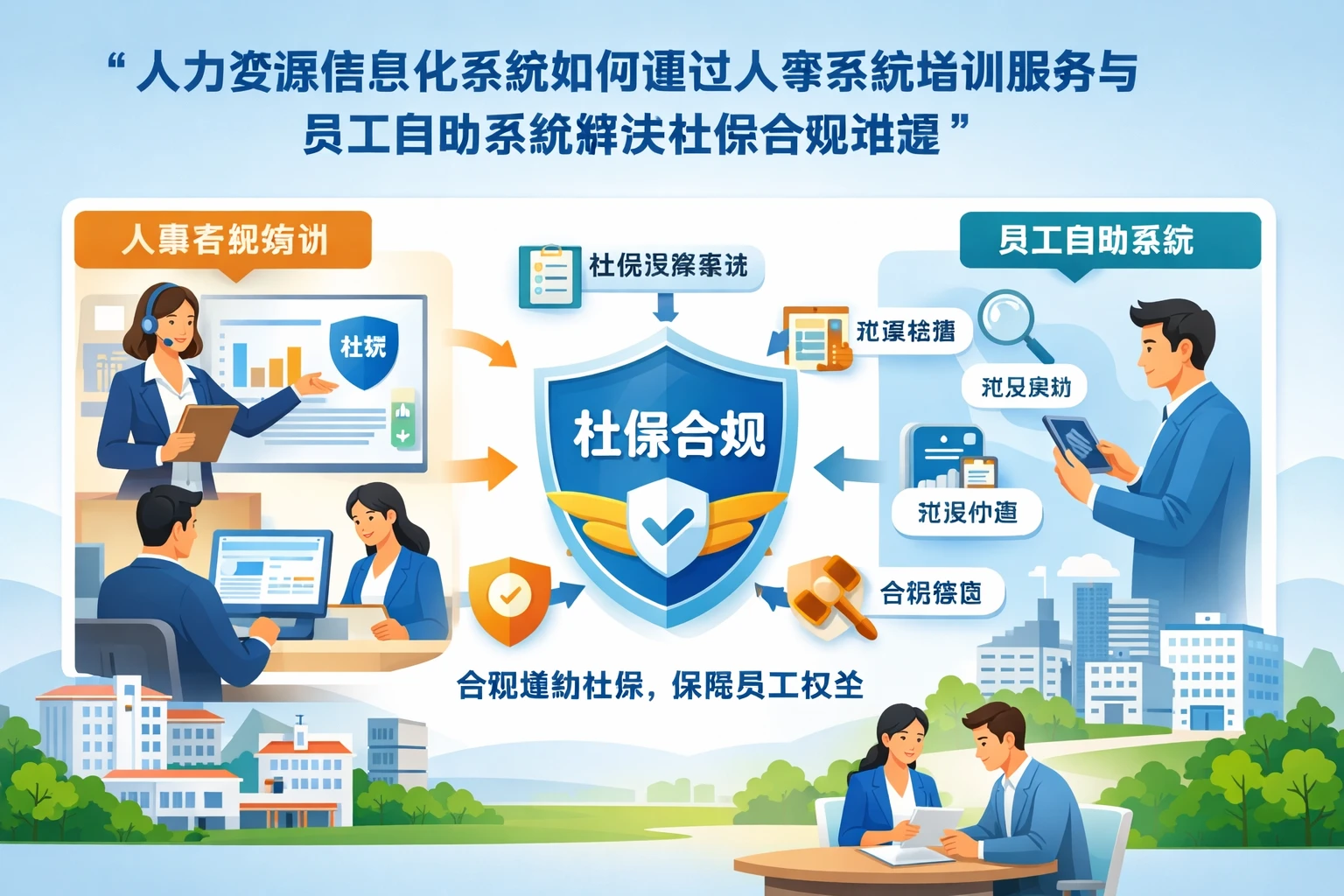 人力资源信息化系统如何通过人事系统培训服务与员工自助系统解决社保合规难题