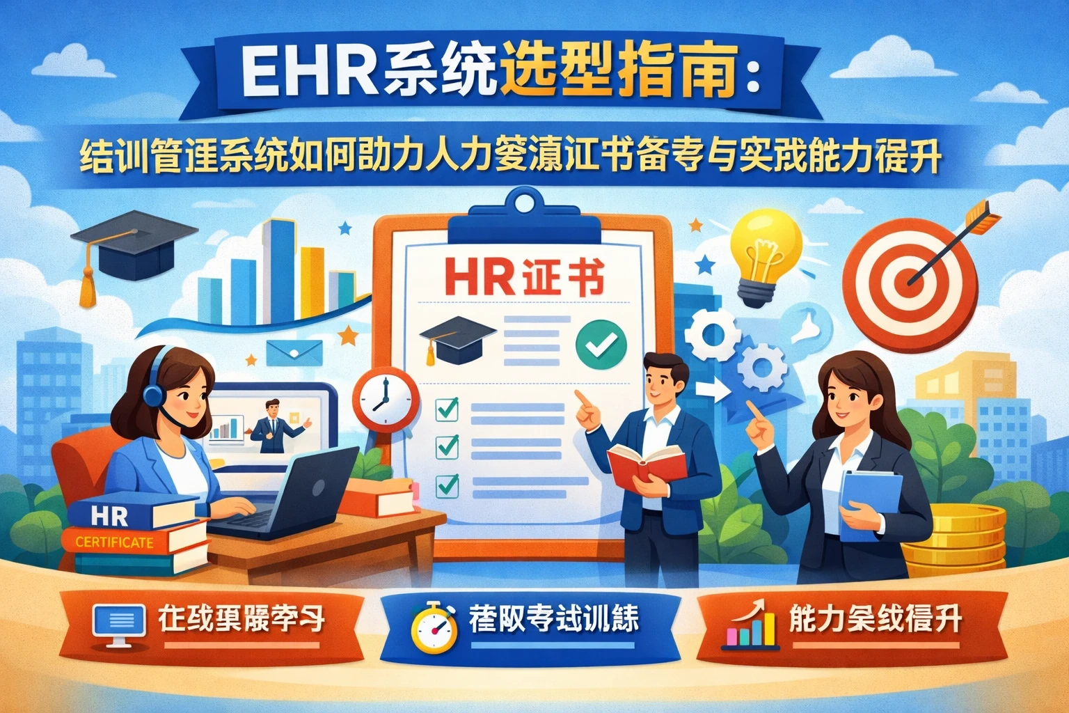 EHR系统选型指南：培训管理系统如何助力人力资源证书备考与实践能力提升
