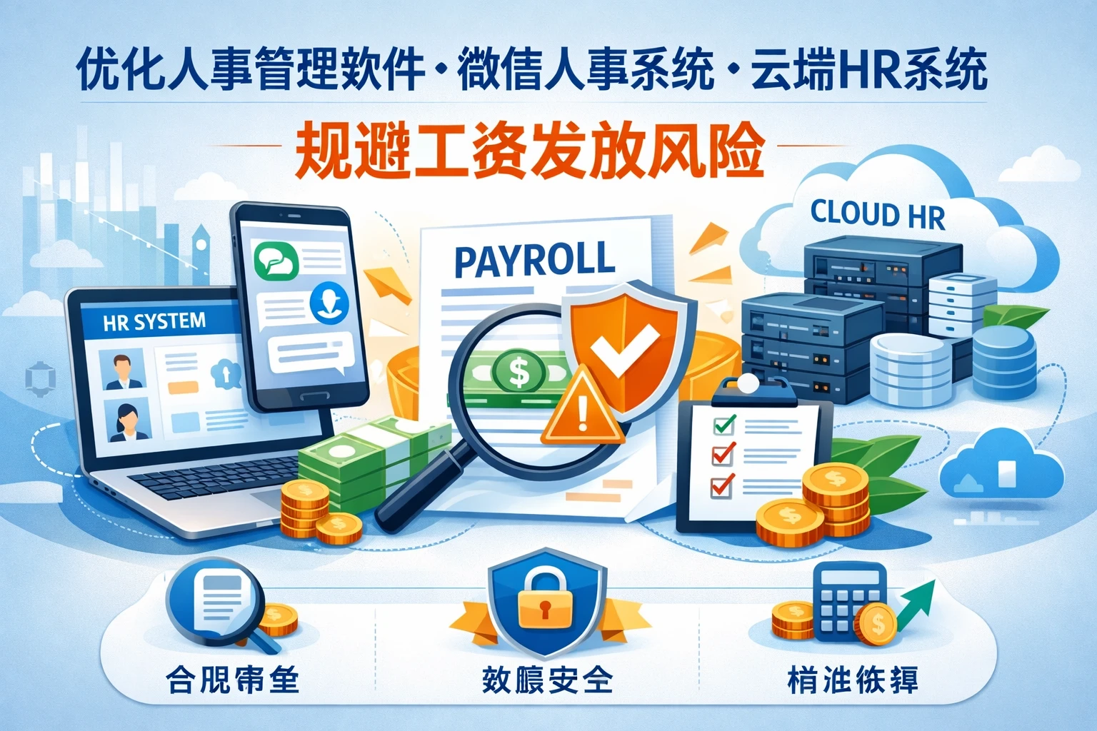 优化人事管理软件、微信人事系统与云端HR系统，规避工资发放风险