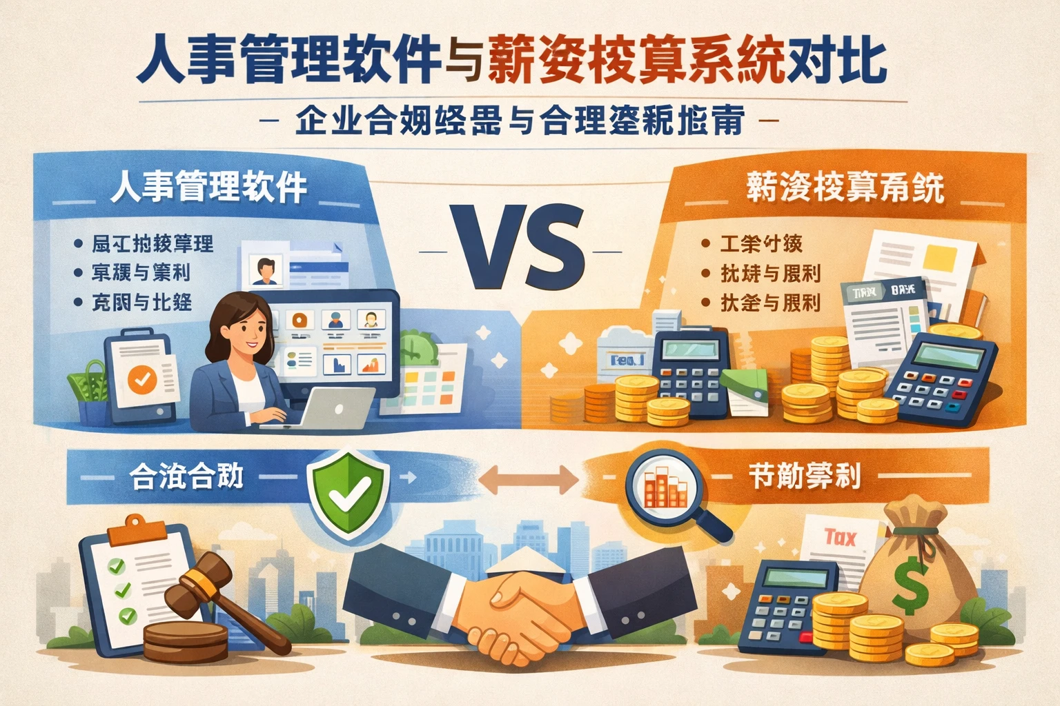 人事管理软件与薪资核算系统对比：企业合规经营与合理避税指南