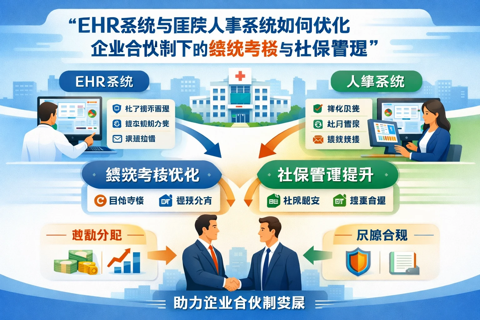 EHR系统与医院人事系统如何优化企业合伙制下的绩效考核与社保管理