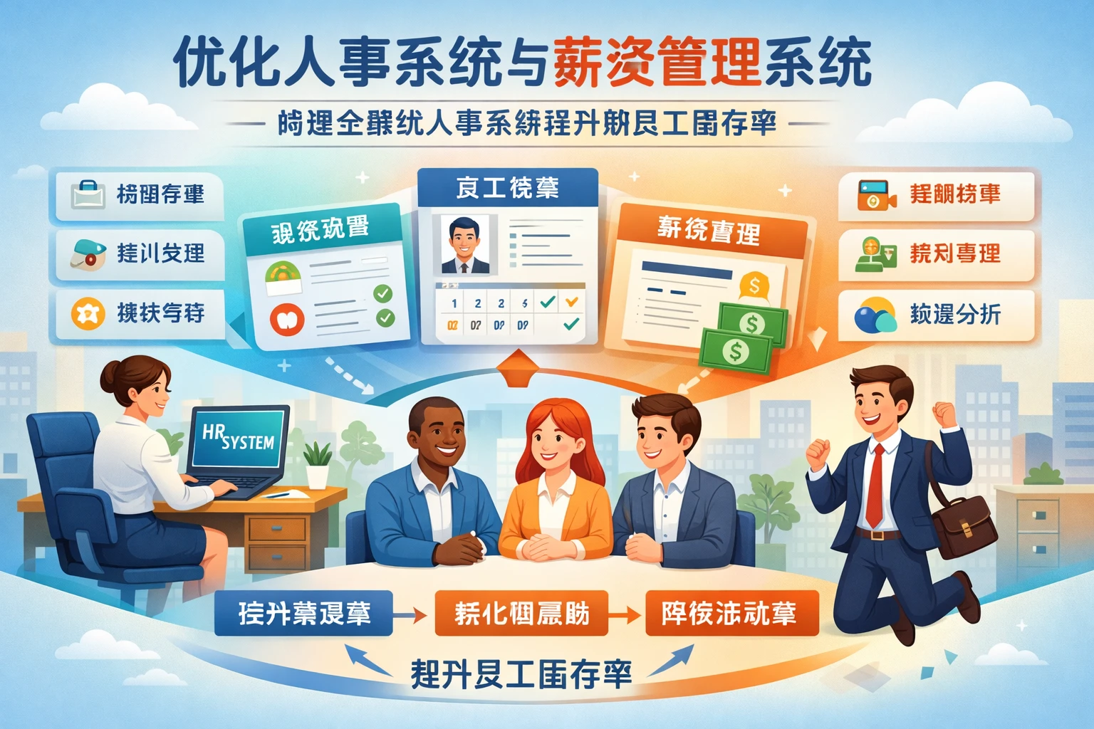 优化人事系统与薪资管理系统：构建全模块人事系统提升新员工留存率