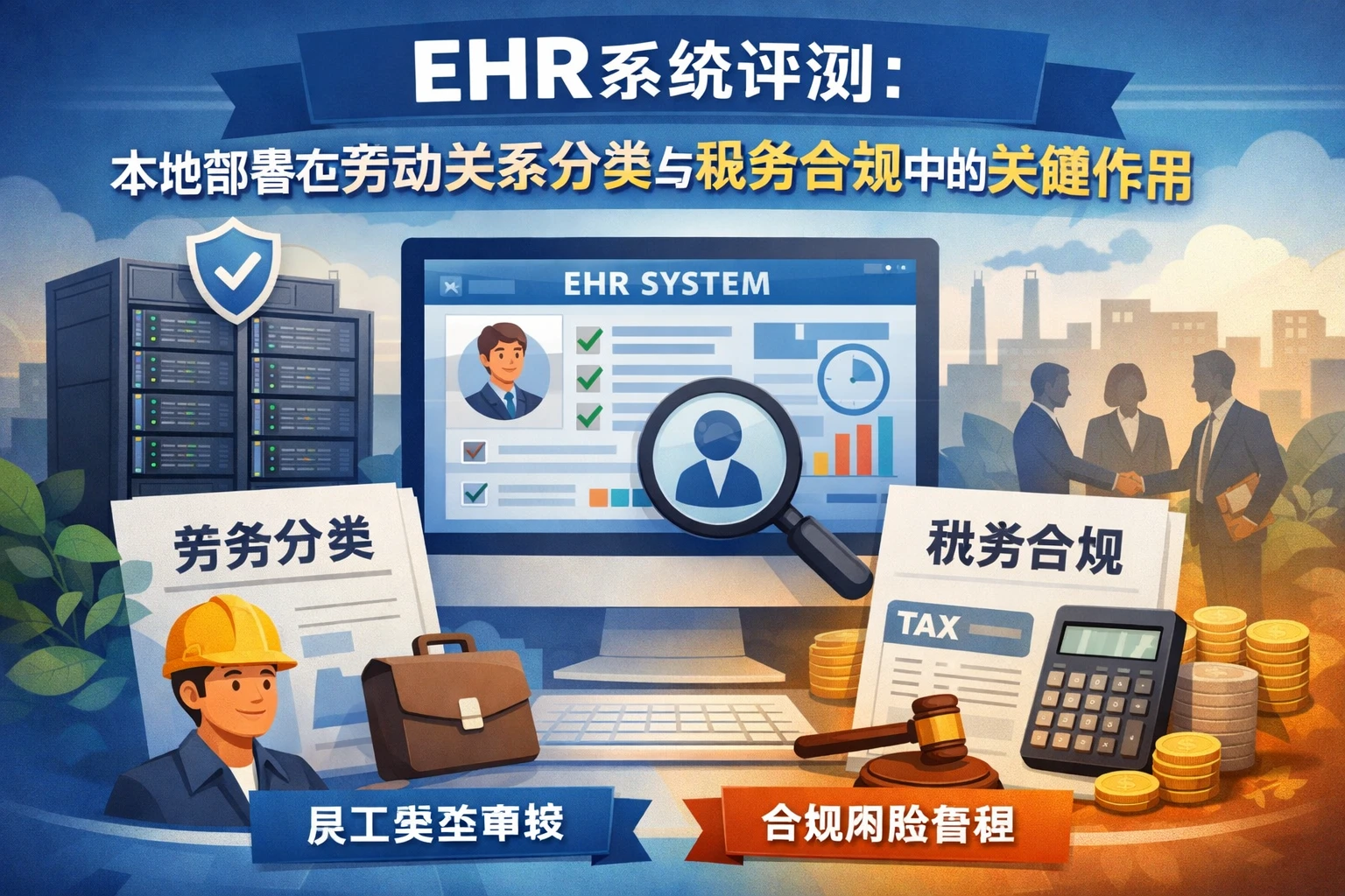 EHR系统评测：本地部署在劳动关系分类与税务合规中的关键作用