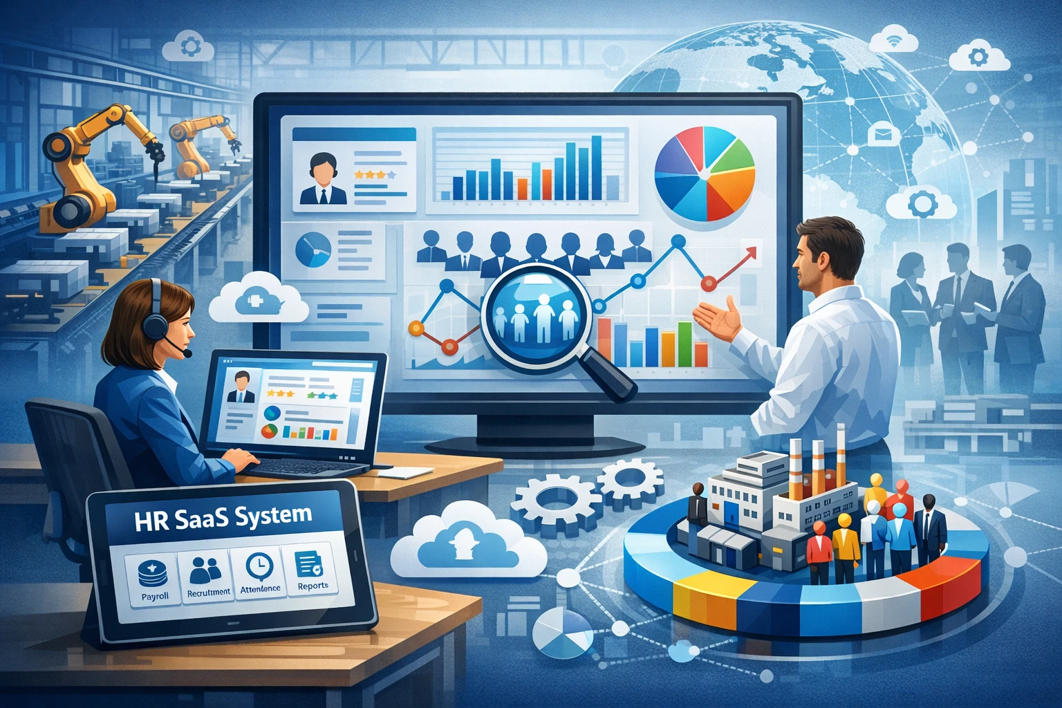 HR管理软件、人事数据分析系统与人事SaaS系统：大型制造企业的人力资源管理升级之道