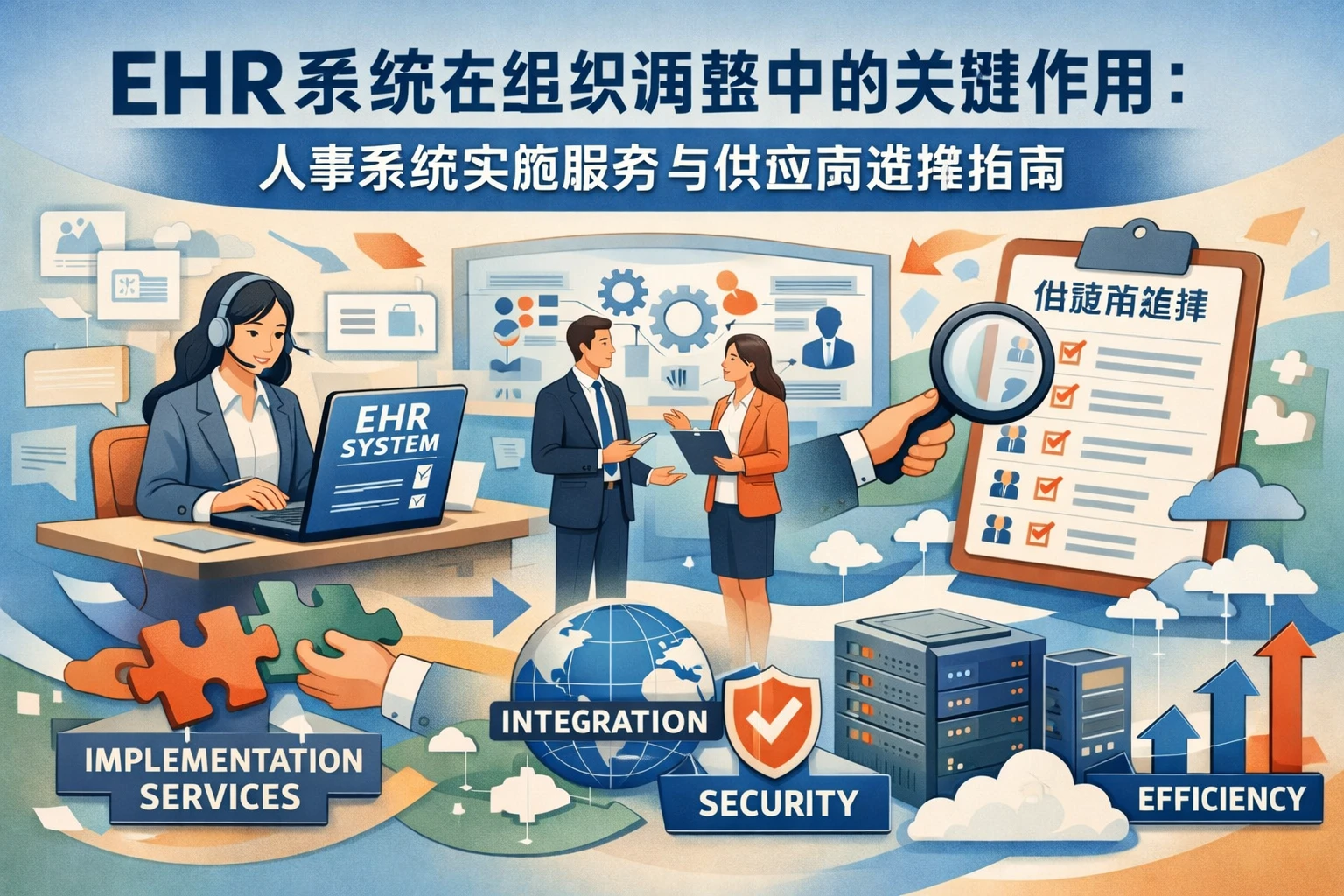 EHR系统在组织调整中的关键作用：人事系统实施服务与供应商选择指南