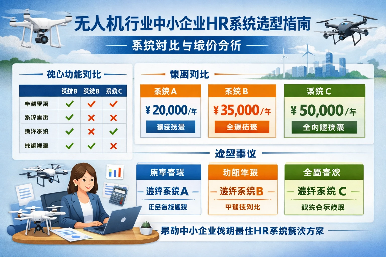 无人机行业中小企业HR系统选型指南：系统对比与报价分析