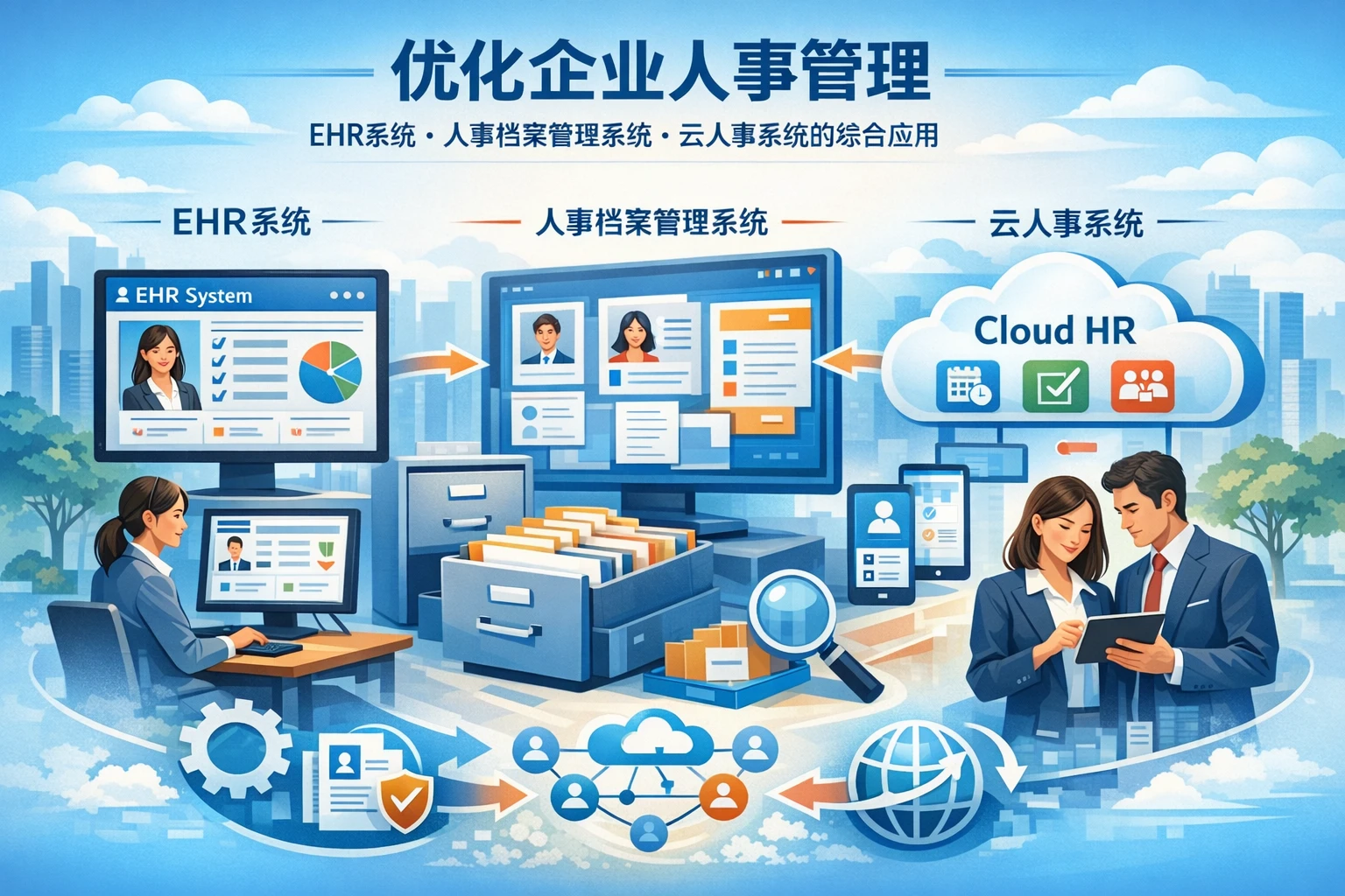 优化企业人事管理:EHR系统、人事档案管理系统与云人事系统的综合应用