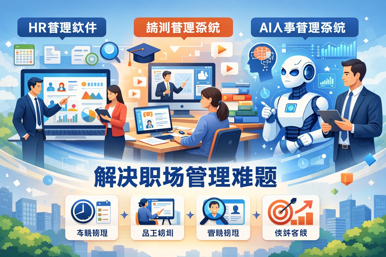 如何运用HR管理软件、培训管理系统和AI人事管理系统解决职场管理难题